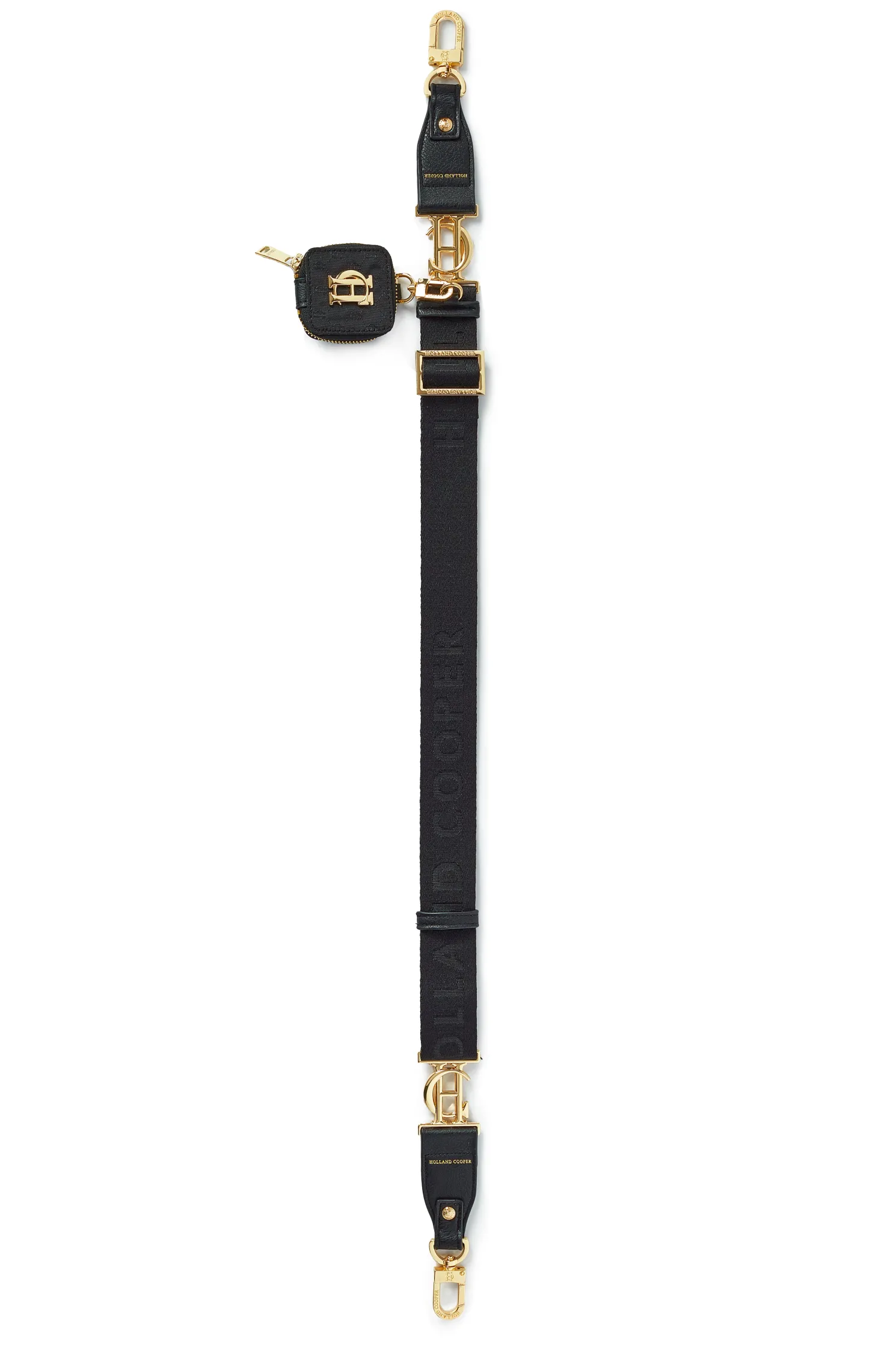 Burghley Bag Strap (Black Monogram)
