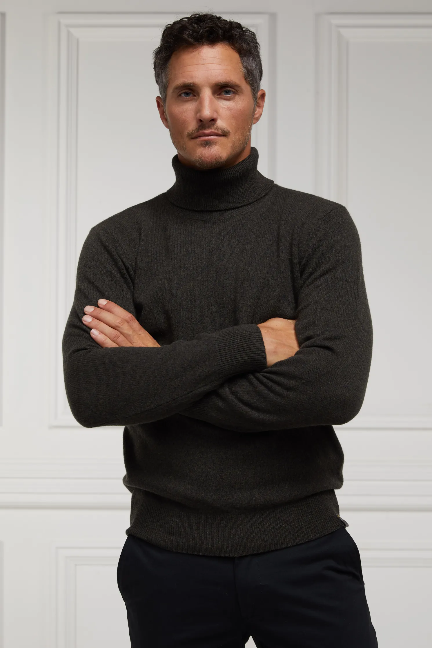 Byron Roll Neck Knit (Charcoal)