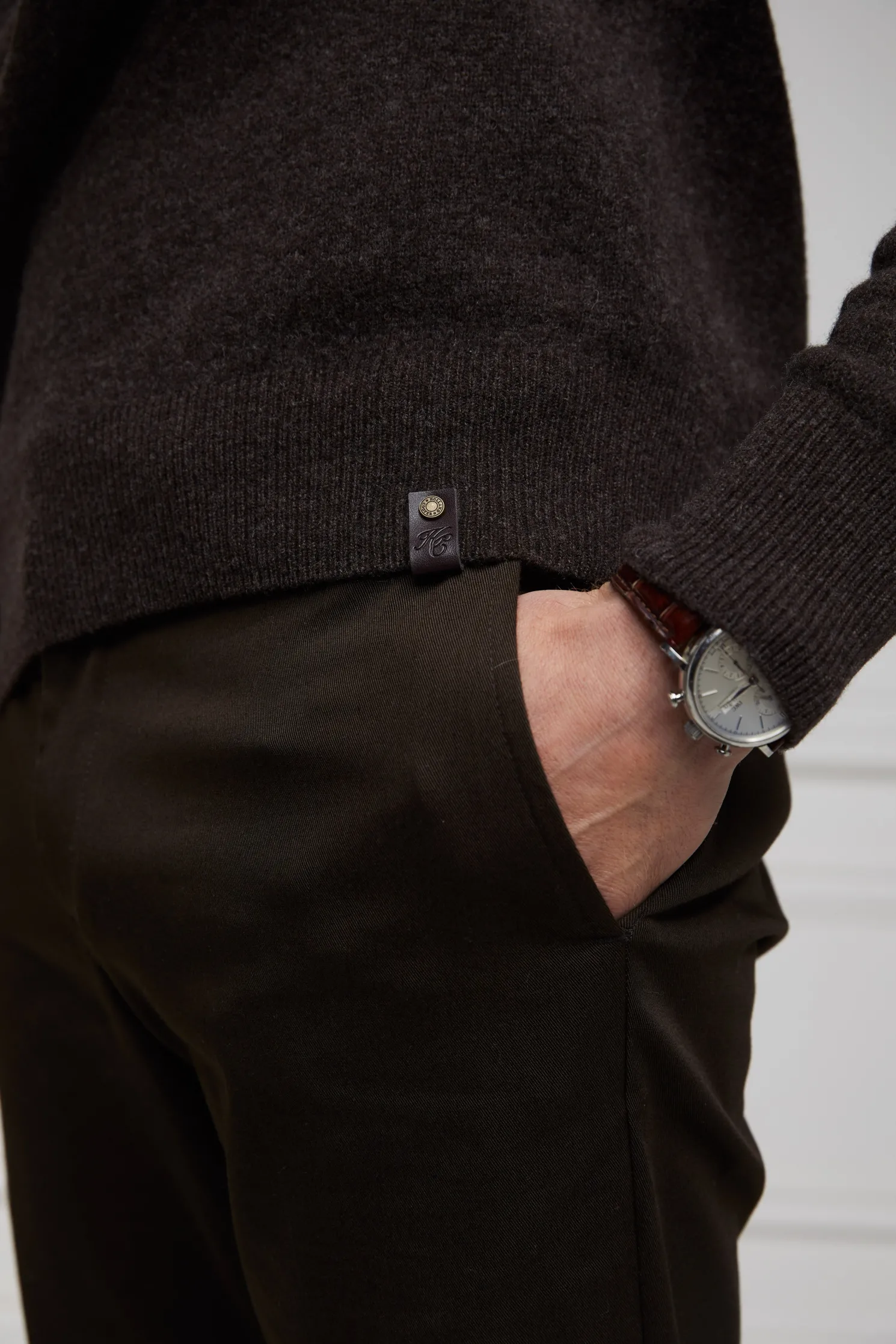 Byron Roll Neck Knit (Chocolate)