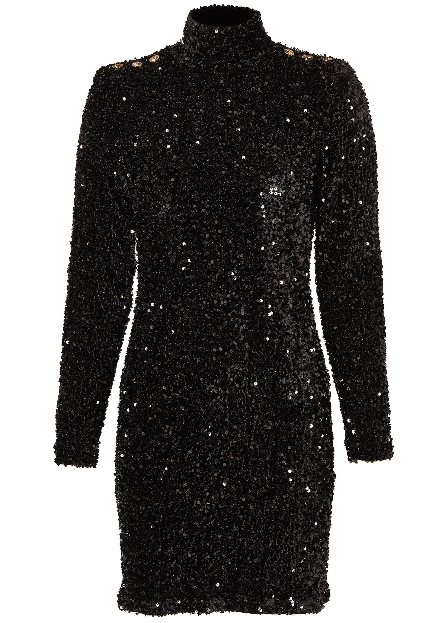 Cara Sequin Mini Dress (Black Sequin)