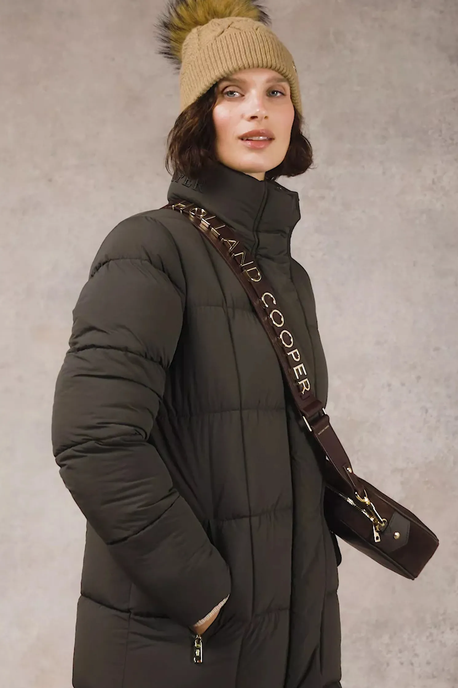 Carrington Longline Coat (Dark Olive)