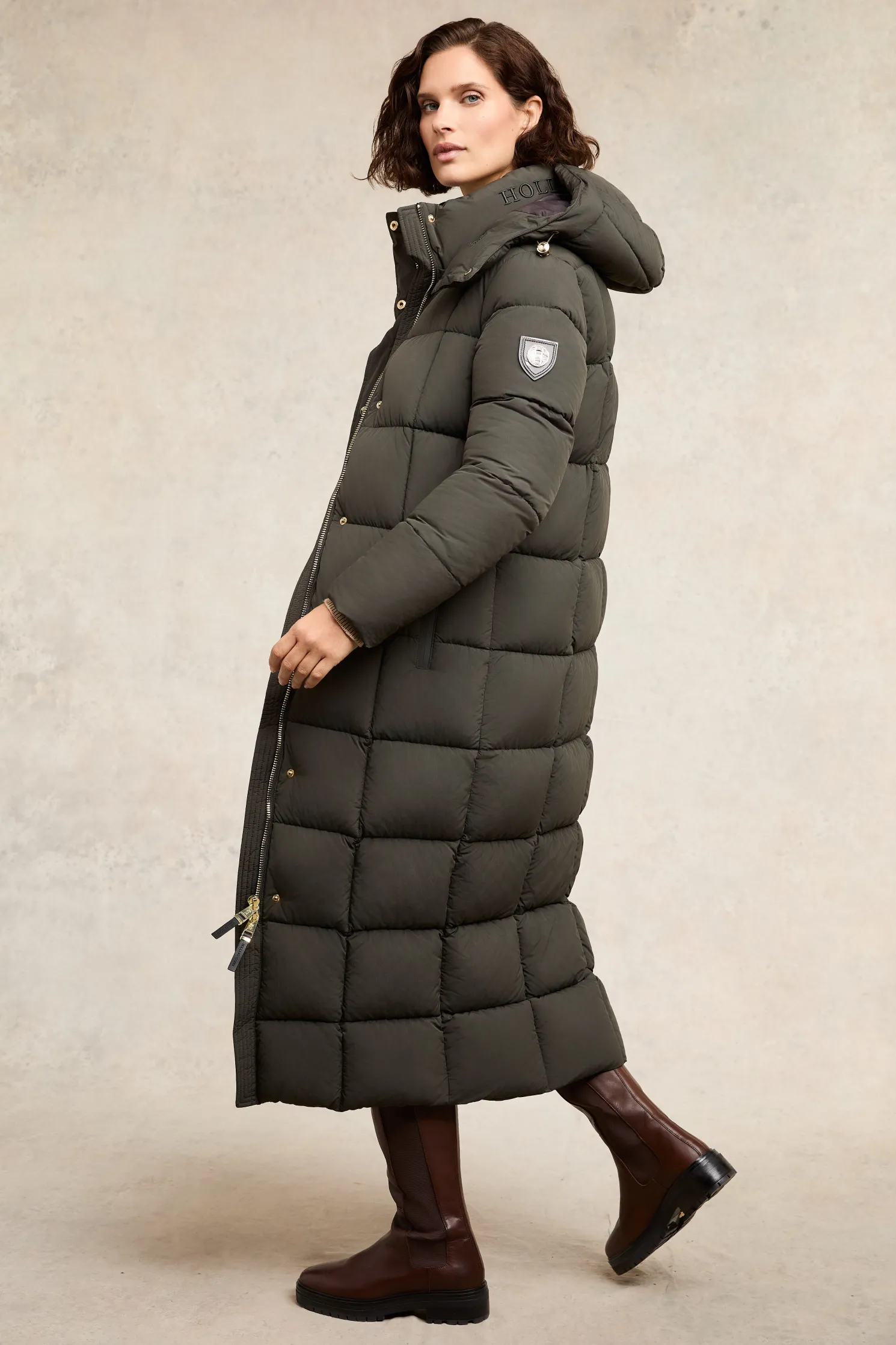 Carrington Longline Coat (Dark Olive)