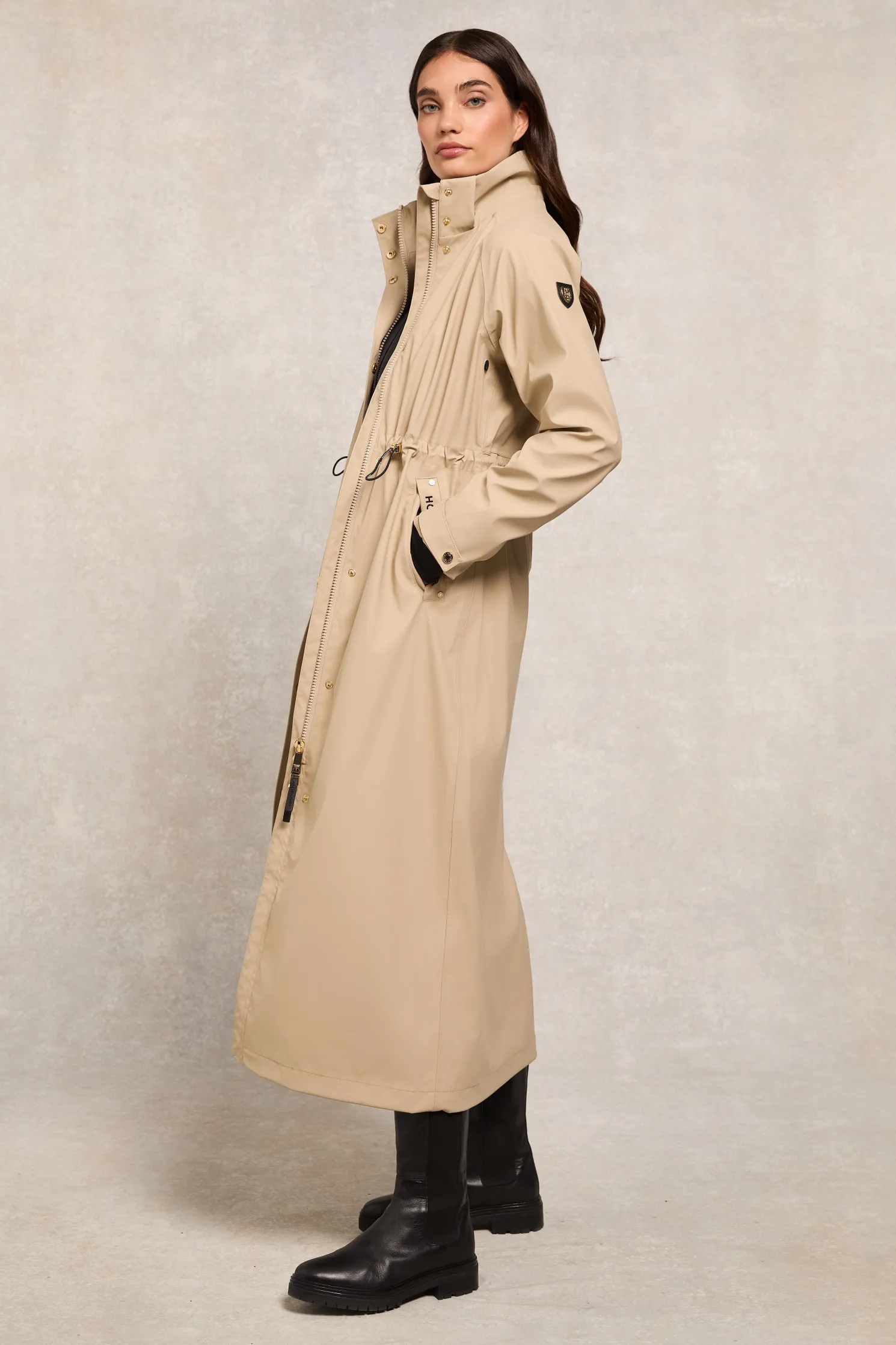 Chartwell Longline Rain Parka (Stone)