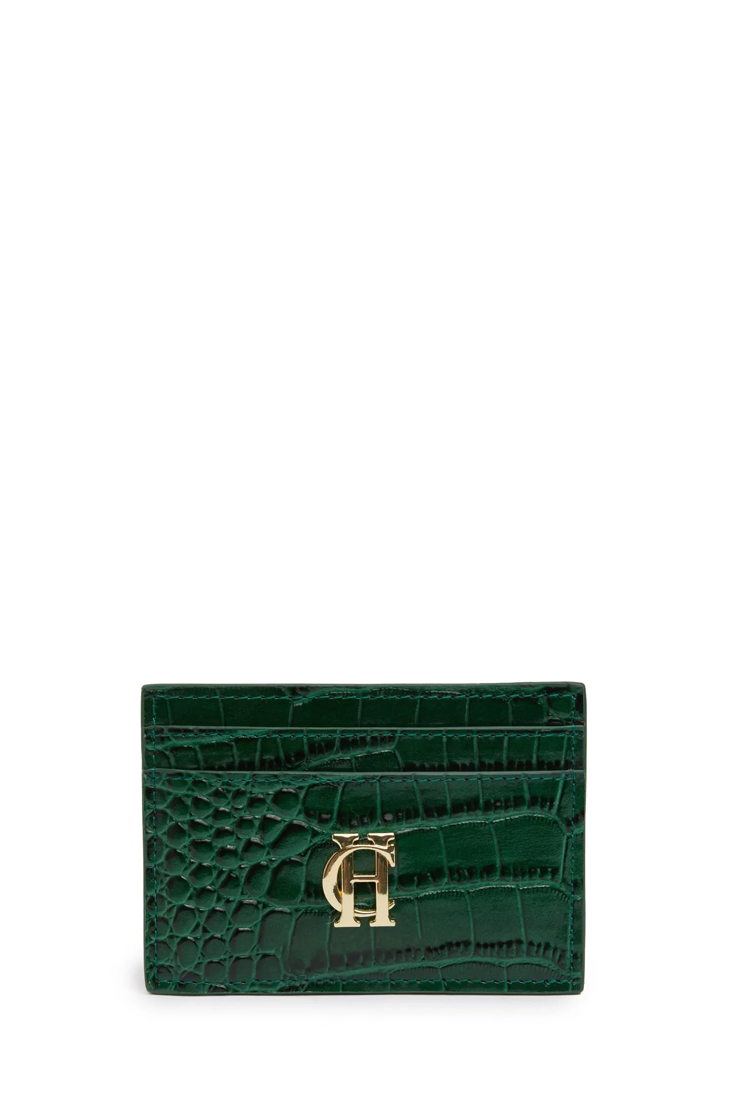 Chelsea Card Holder (Emerald Croc)