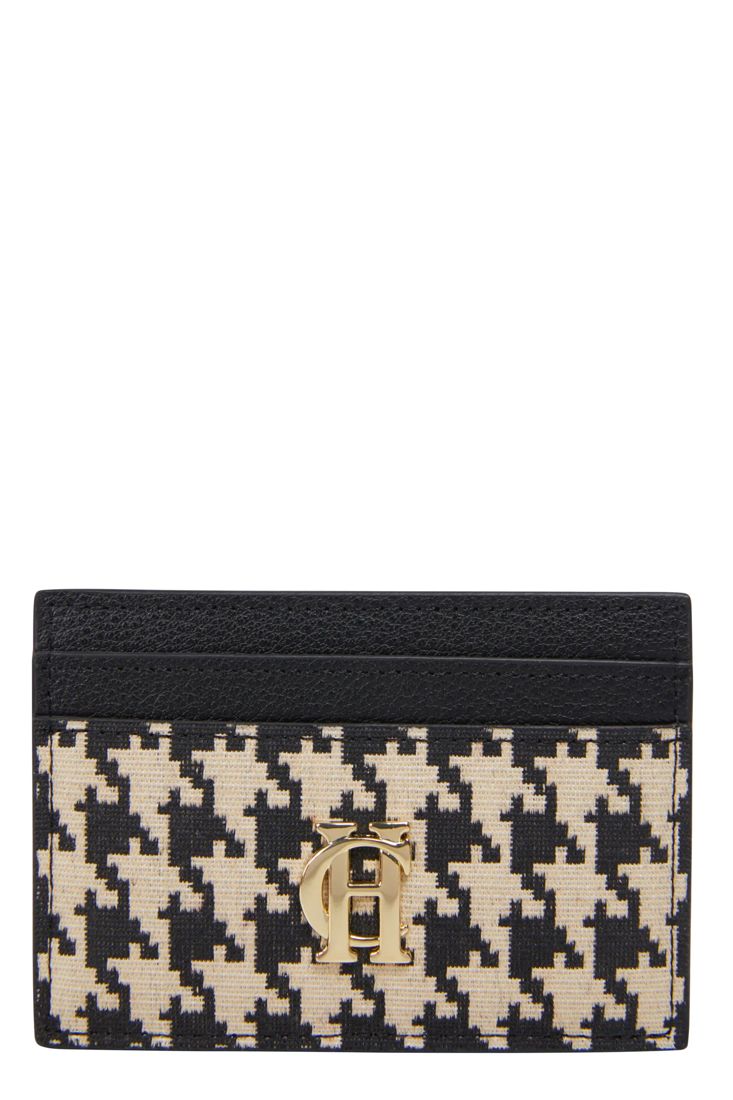 Chelsea Card Holder (Ecru Houndstooth)