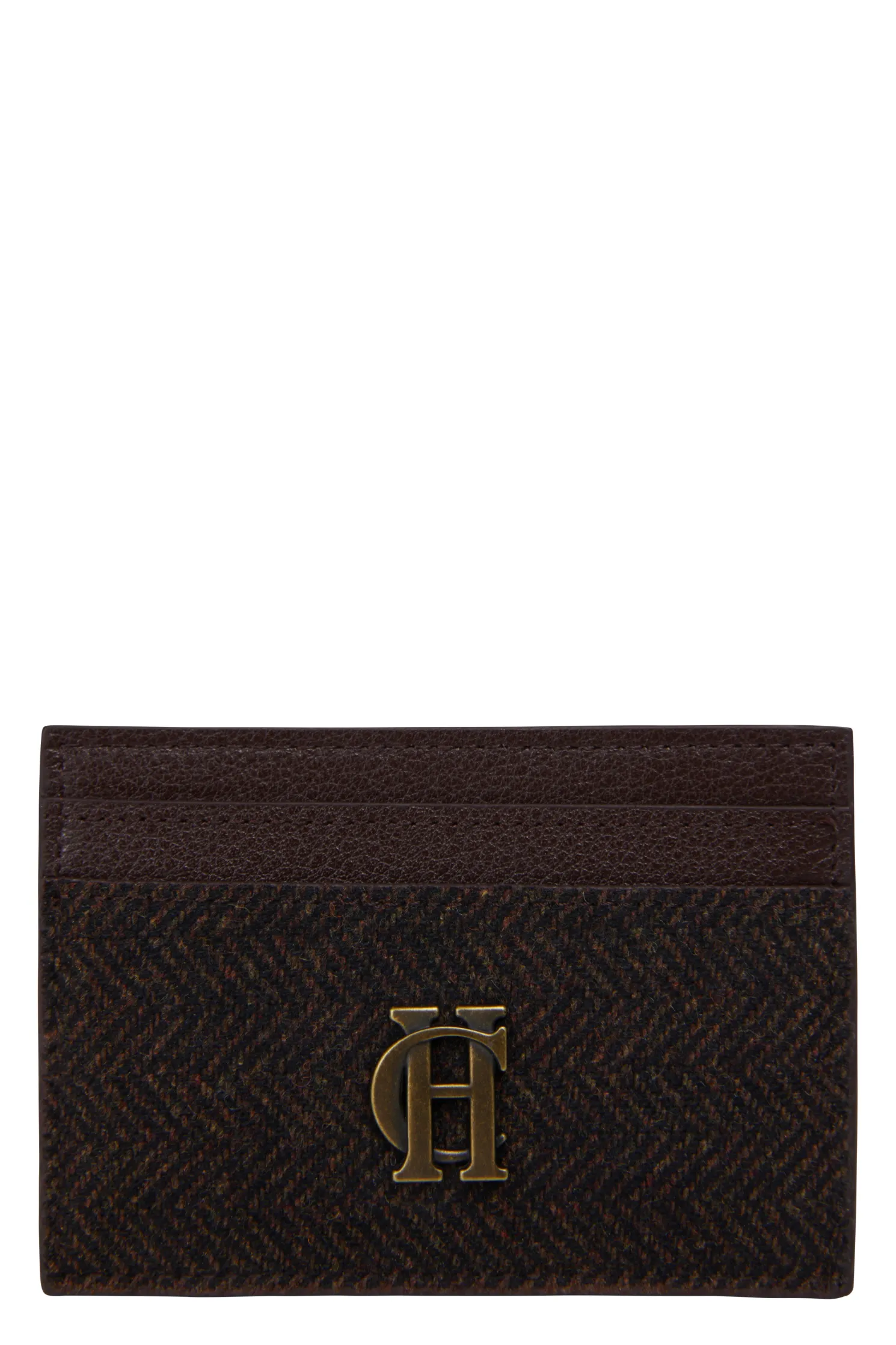 Chelsea Card Holder (Brown Herringbone)