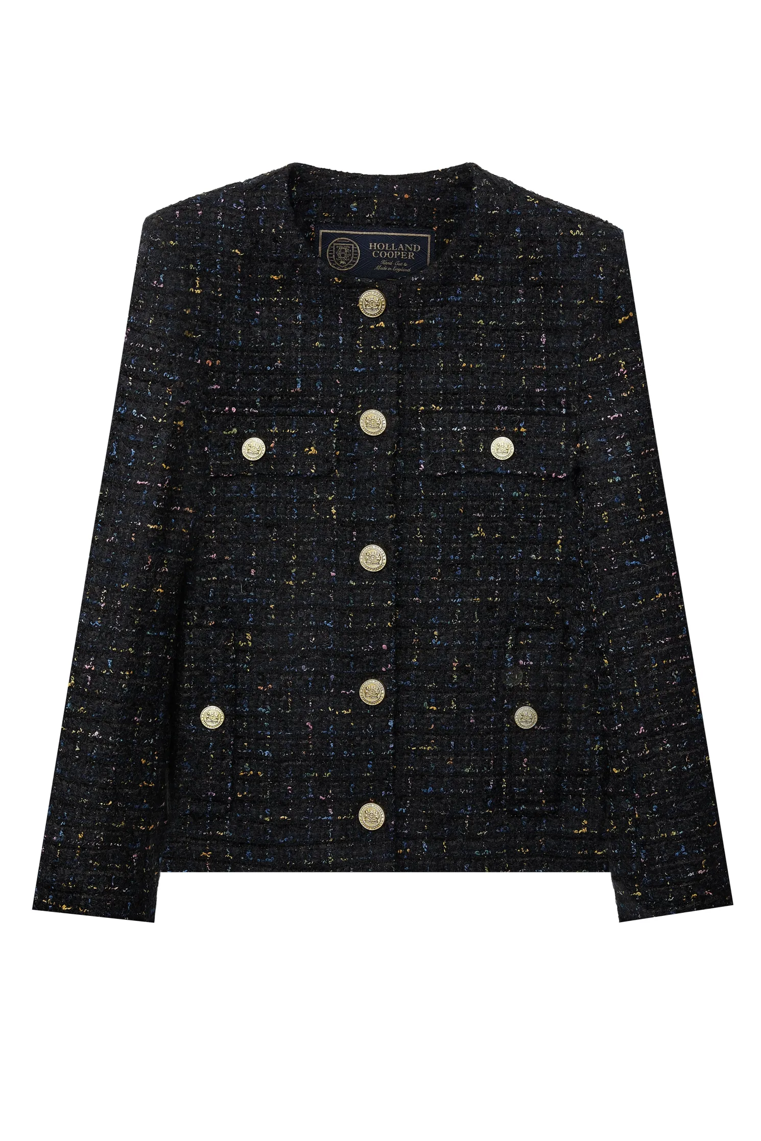 Chelsea Jacket (Black Rainbow Sparkle Tweed)