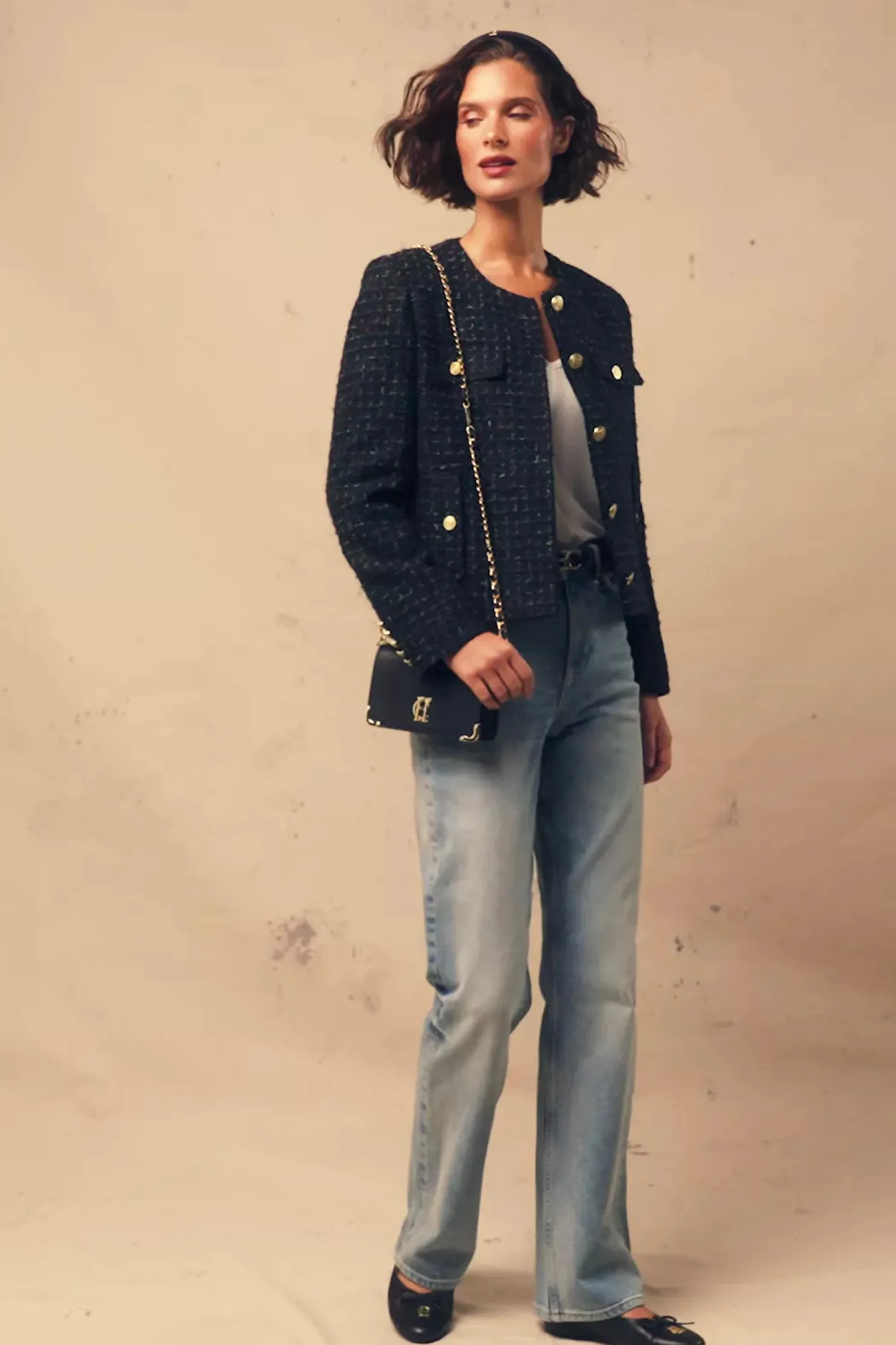 Chelsea Jacket (Black Rainbow Sparkle Tweed)