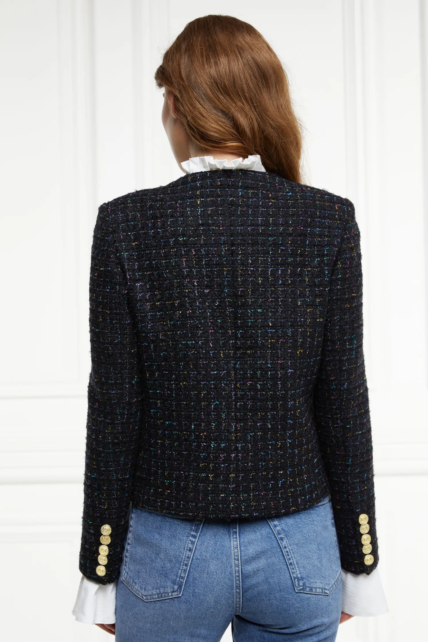 Chelsea Jacket (Black Rainbow Sparkle Tweed)