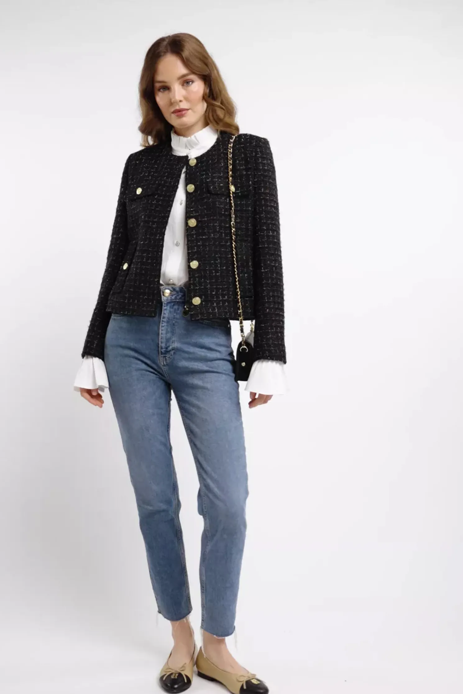 Chelsea Jacket (Black Rainbow Sparkle Tweed)