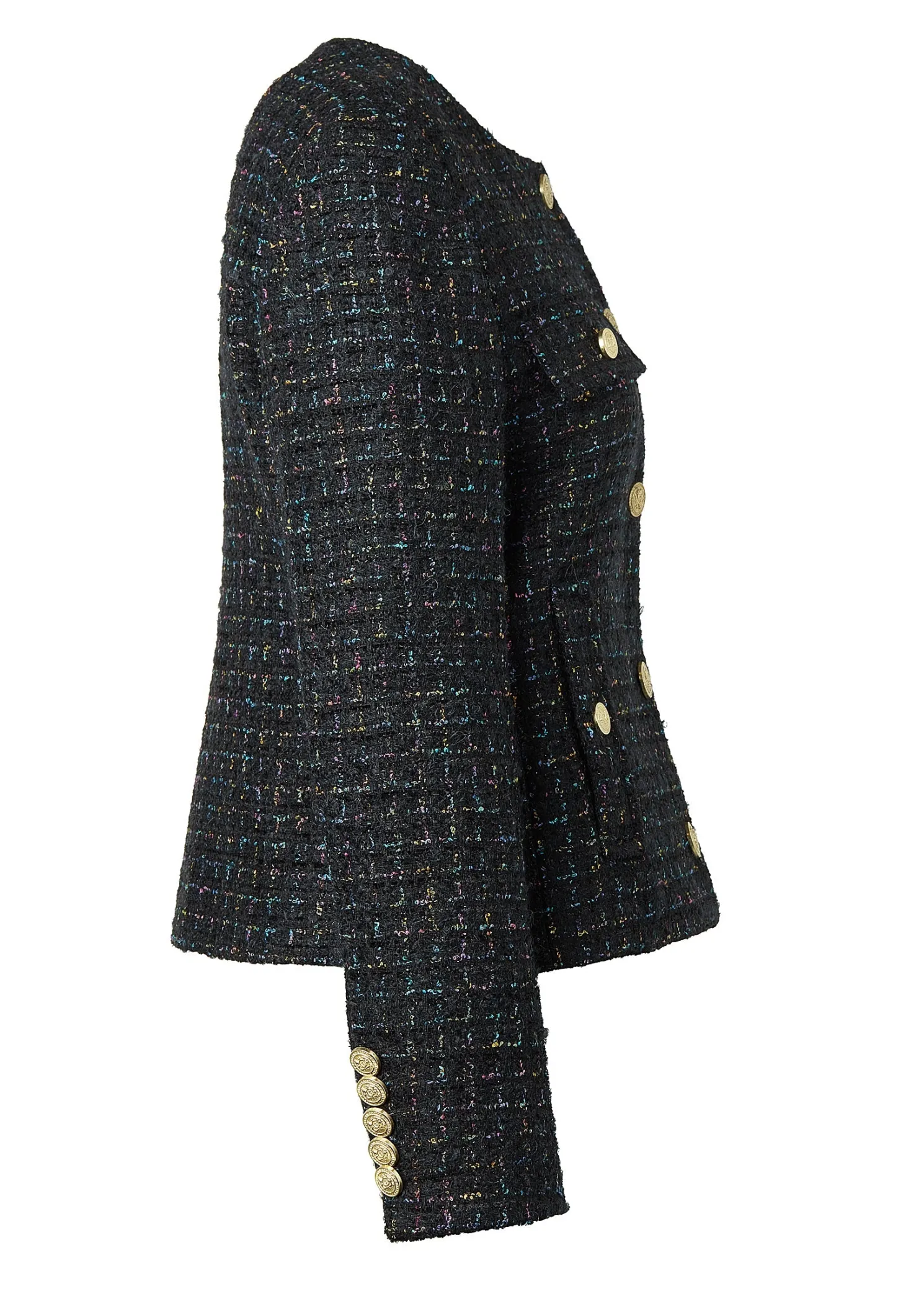 Chelsea Jacket (Black Rainbow Sparkle Tweed)