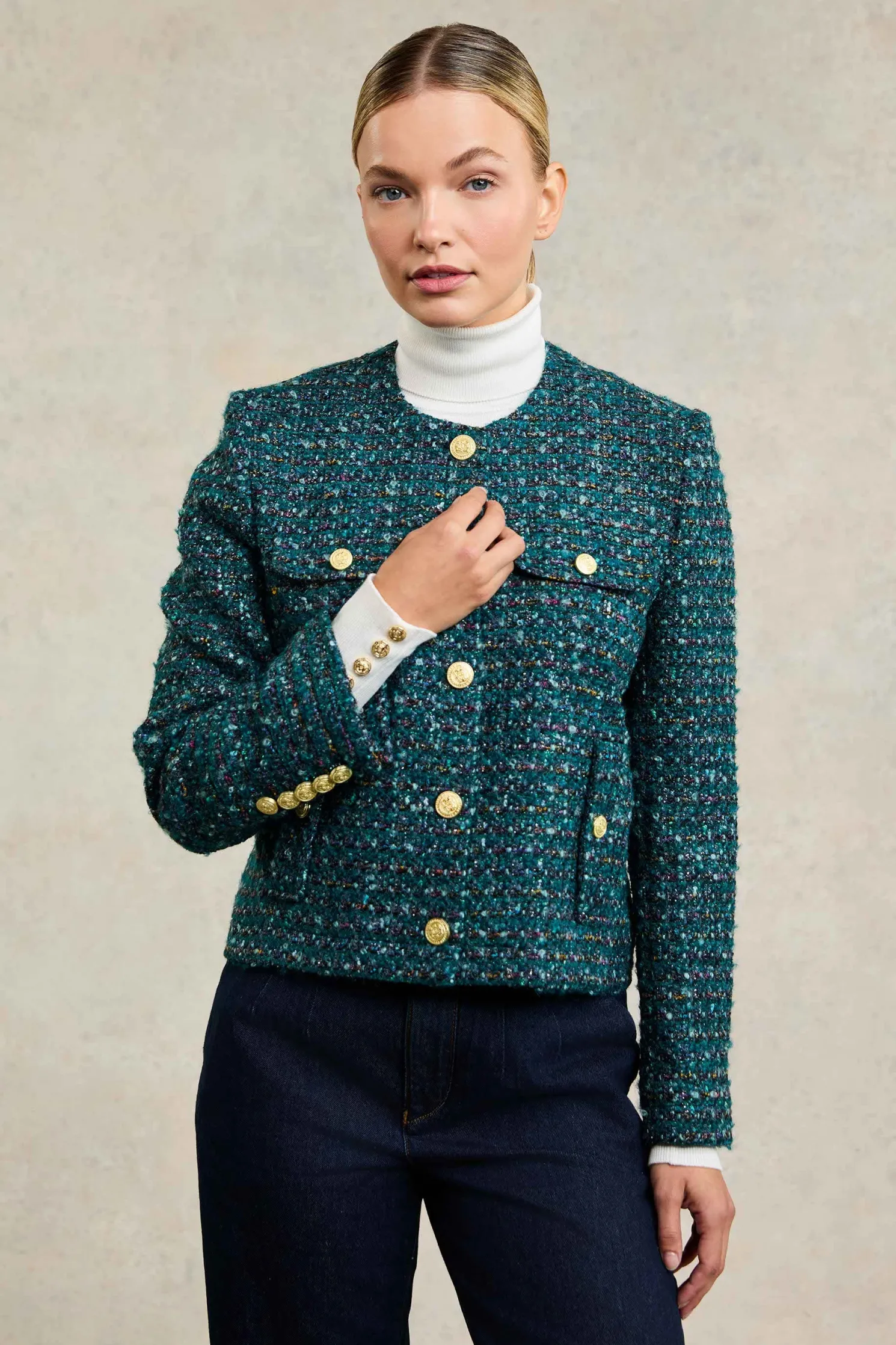 Chelsea Jacket (Emerald Boucle)
