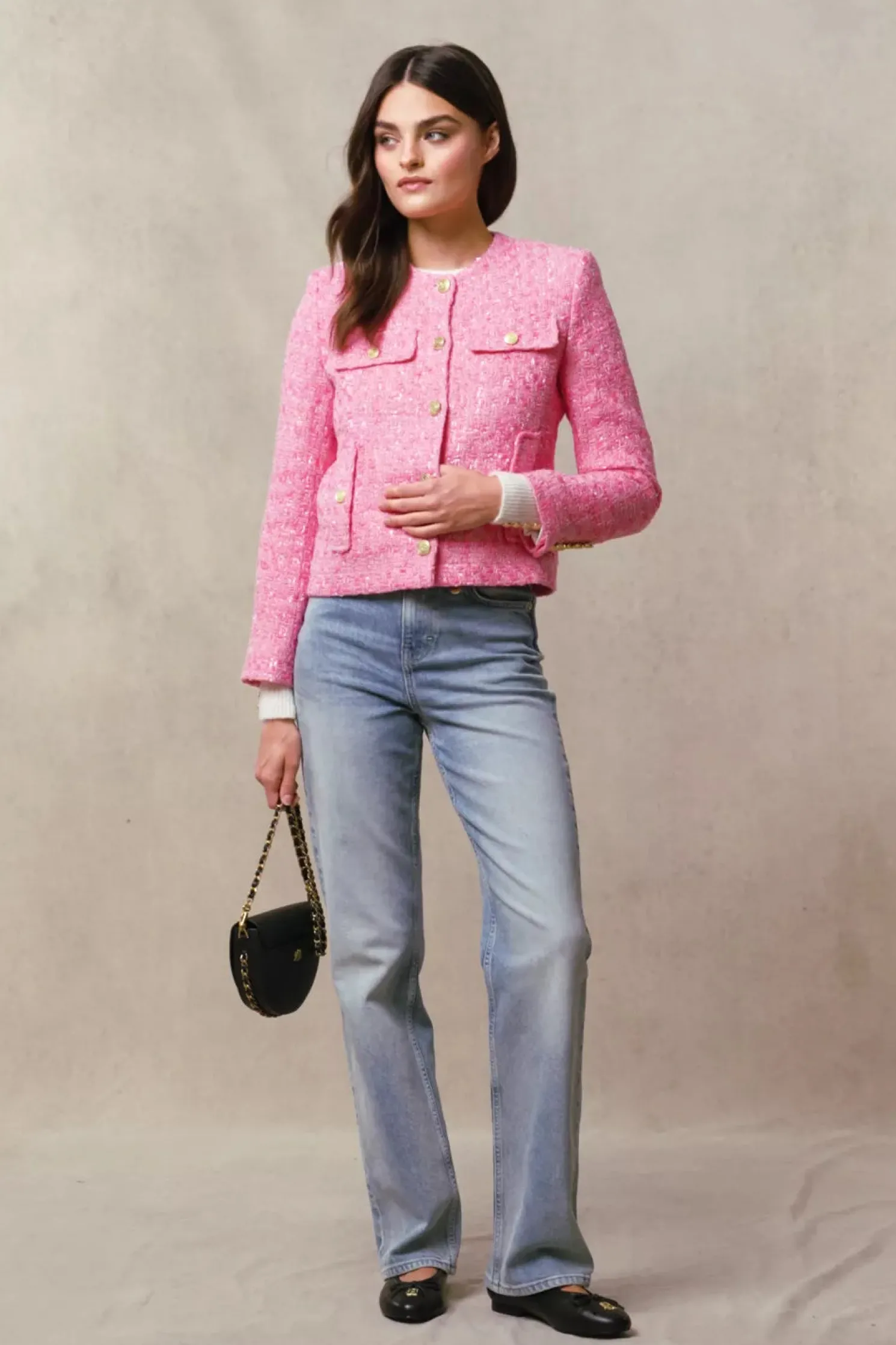 Chelsea Jacket (Pop Pink Boucle)