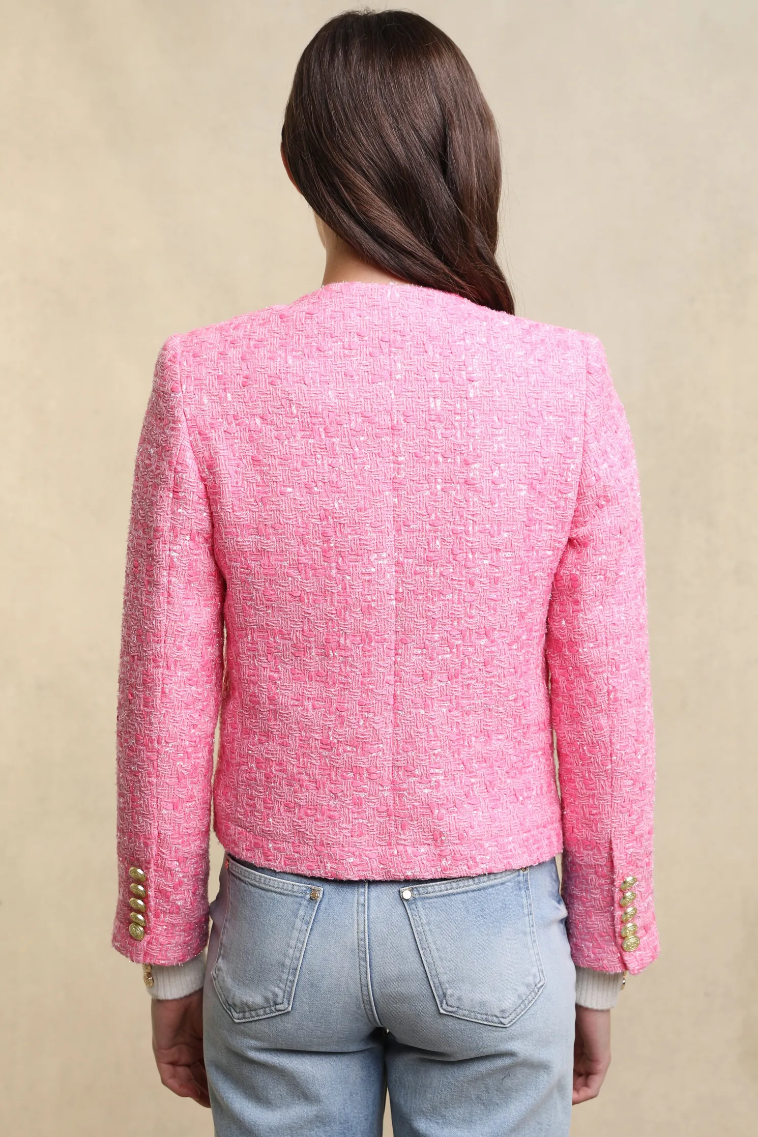 Chelsea Jacket (Pop Pink Boucle)