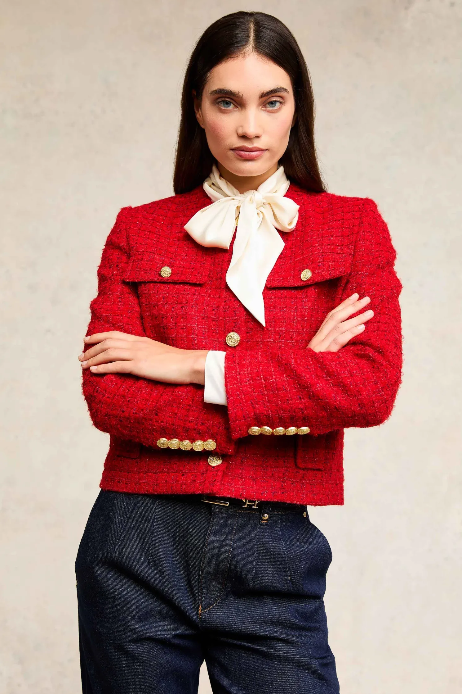 Chelsea Jacket (Red Boucle)