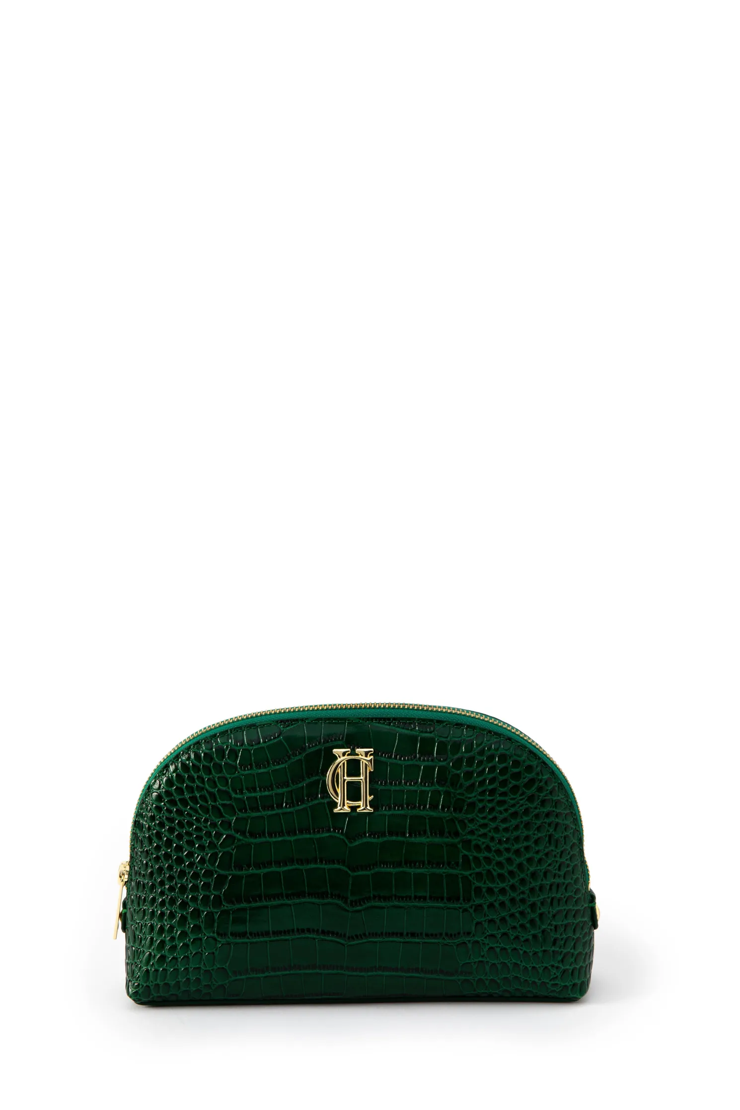 Chelsea Makeup Bag (Emerald Croc)