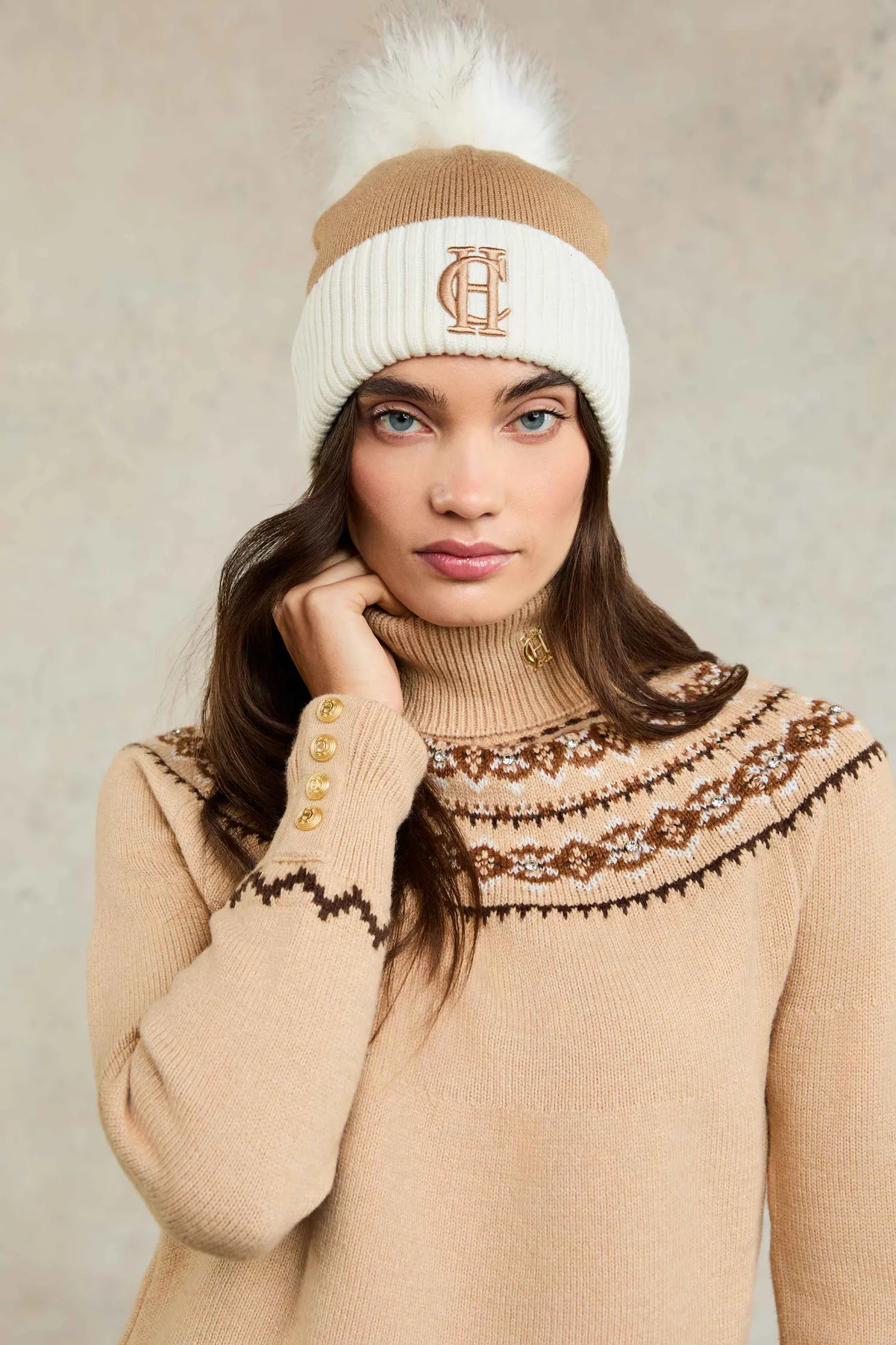 Chelsea Merino Bobble Hat (Camel)