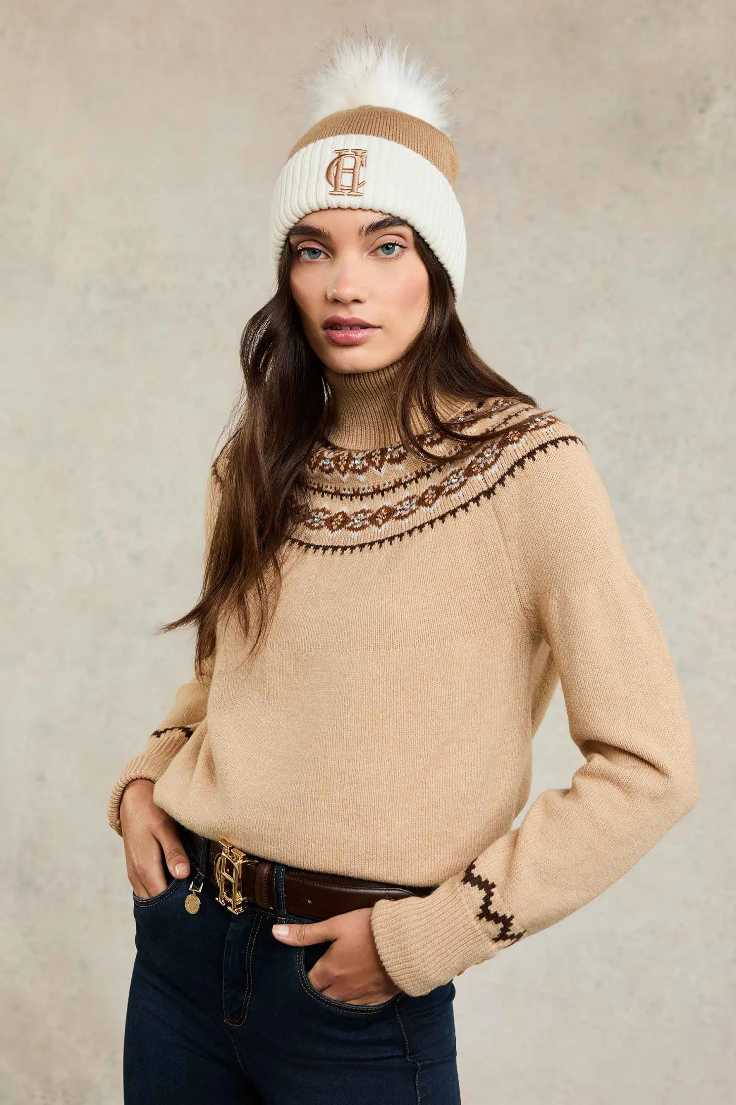 Chelsea Merino Bobble Hat (Camel)