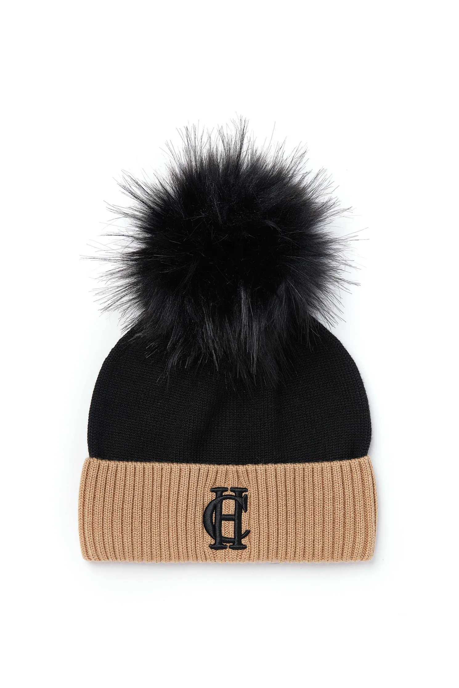 Chelsea Merino Bobble Hat (Black)