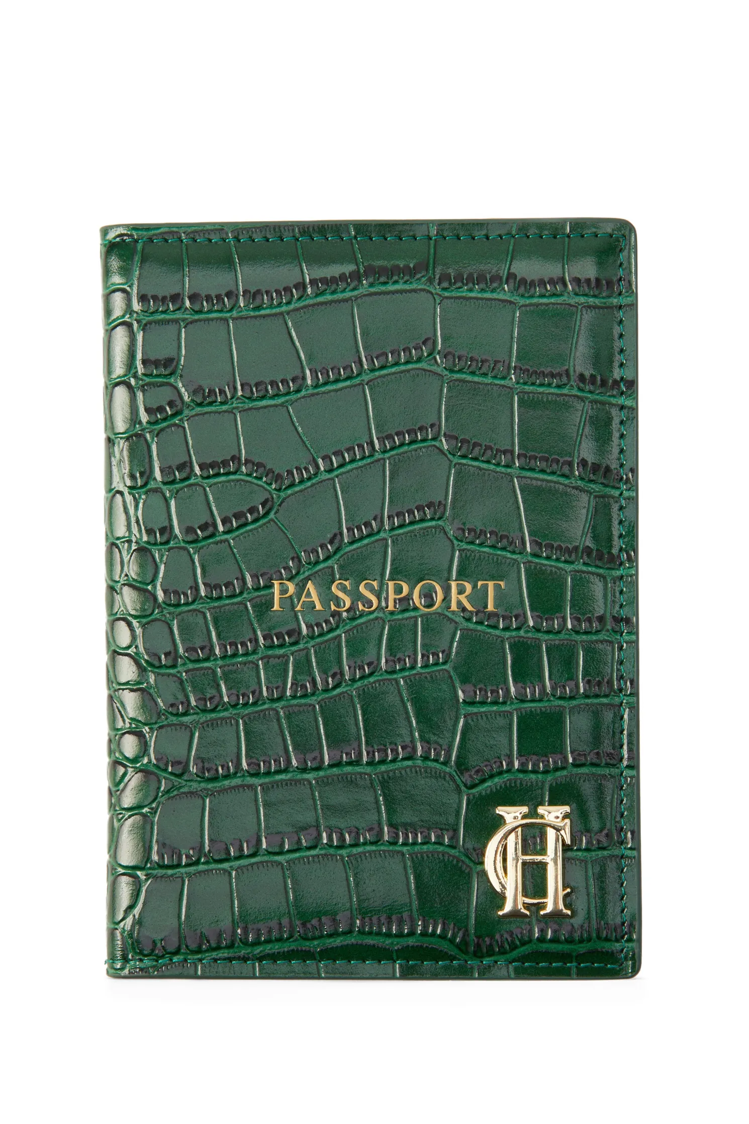 Chelsea Passport Holder (Emerald Croc)