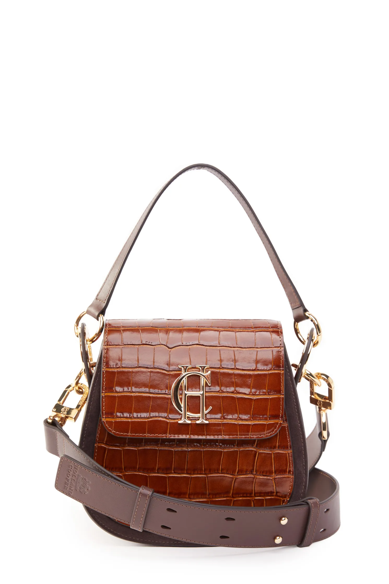 Chelsea Saddle Bag (Tan Croc)