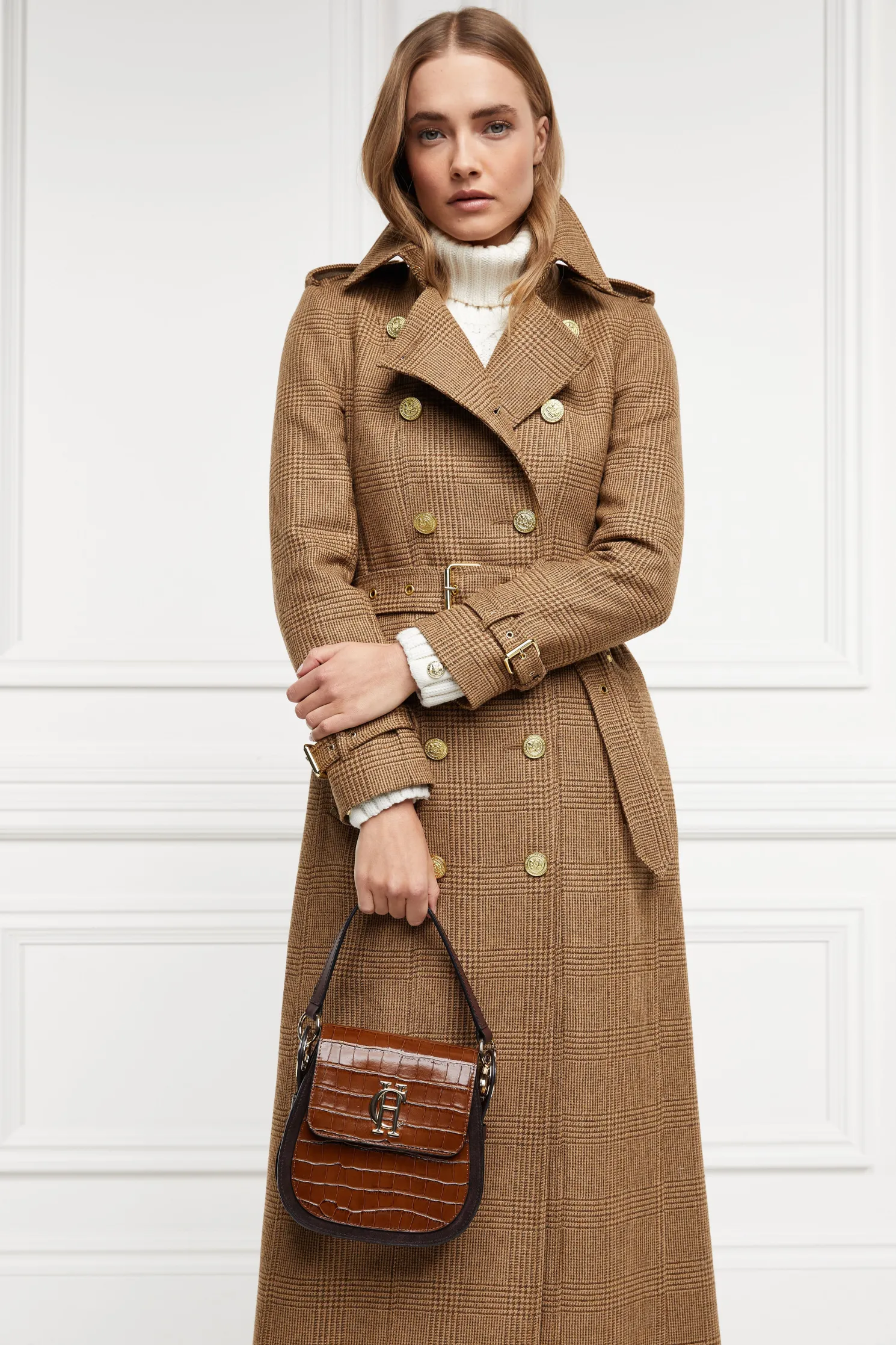 Chelsea Saddle Bag (Tan Croc)