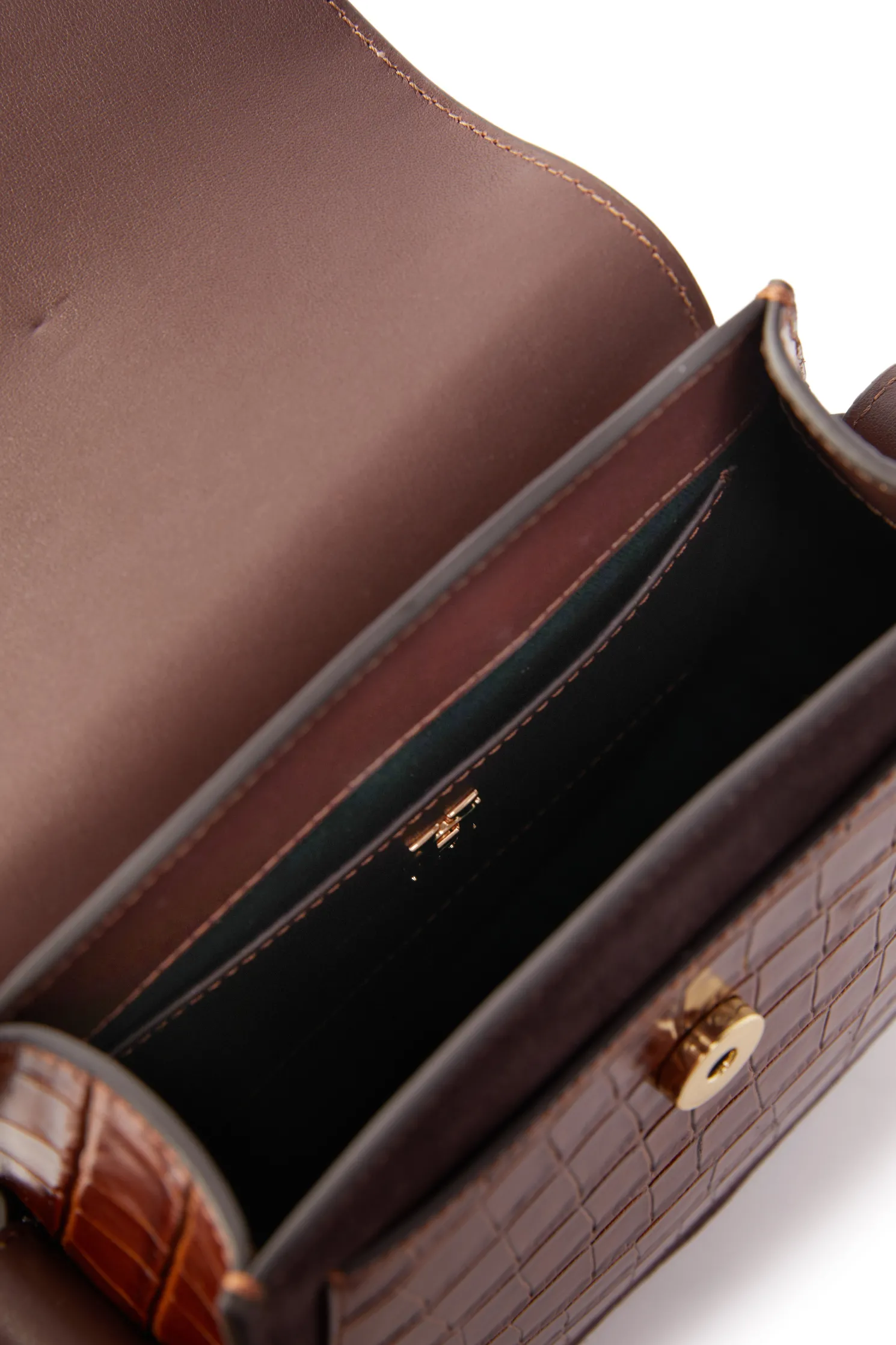 Chelsea Saddle Bag (Tan Croc)