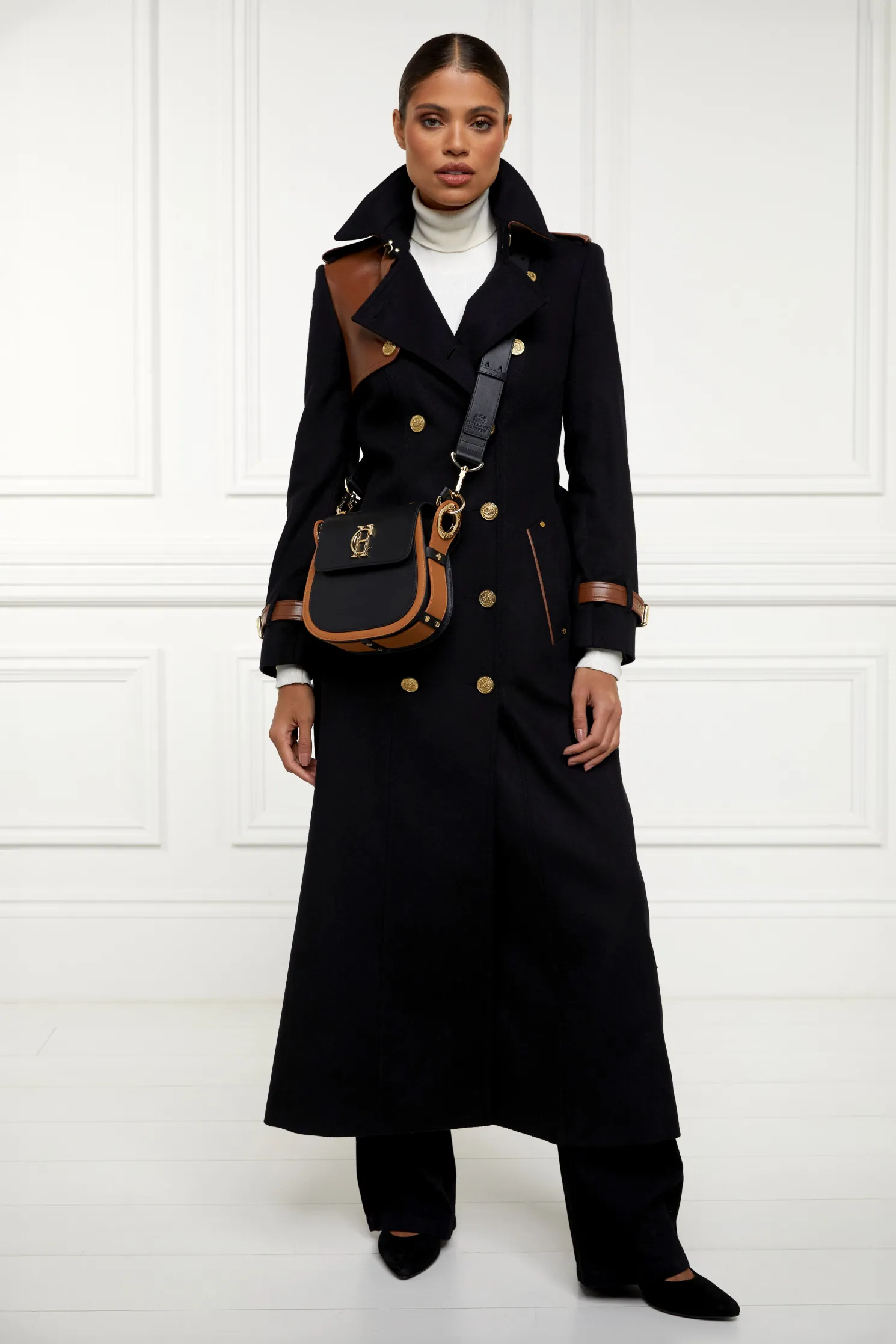 Chelsea Saddle Bag (Black Tan)