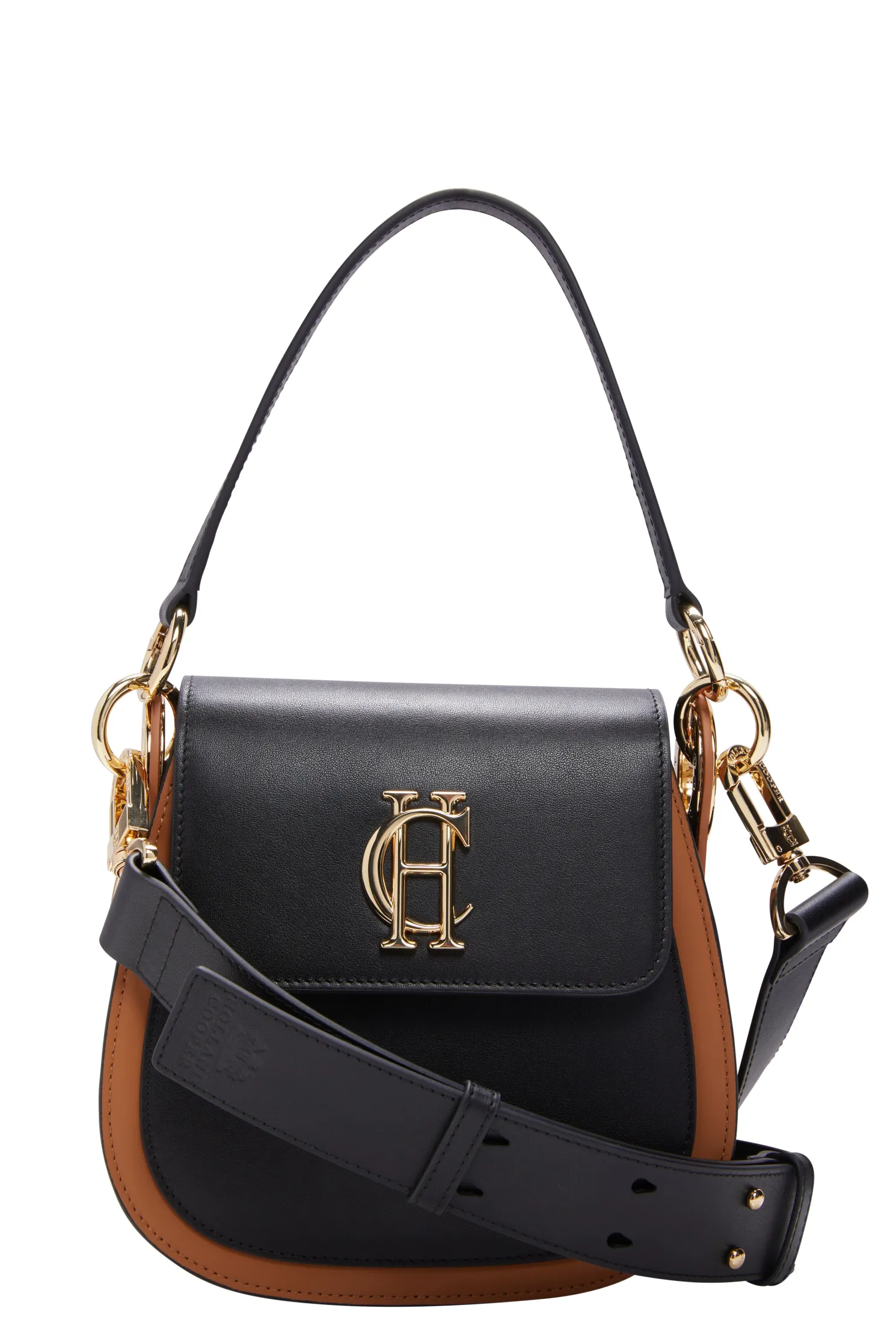 Chelsea Saddle Bag (Black Tan)
