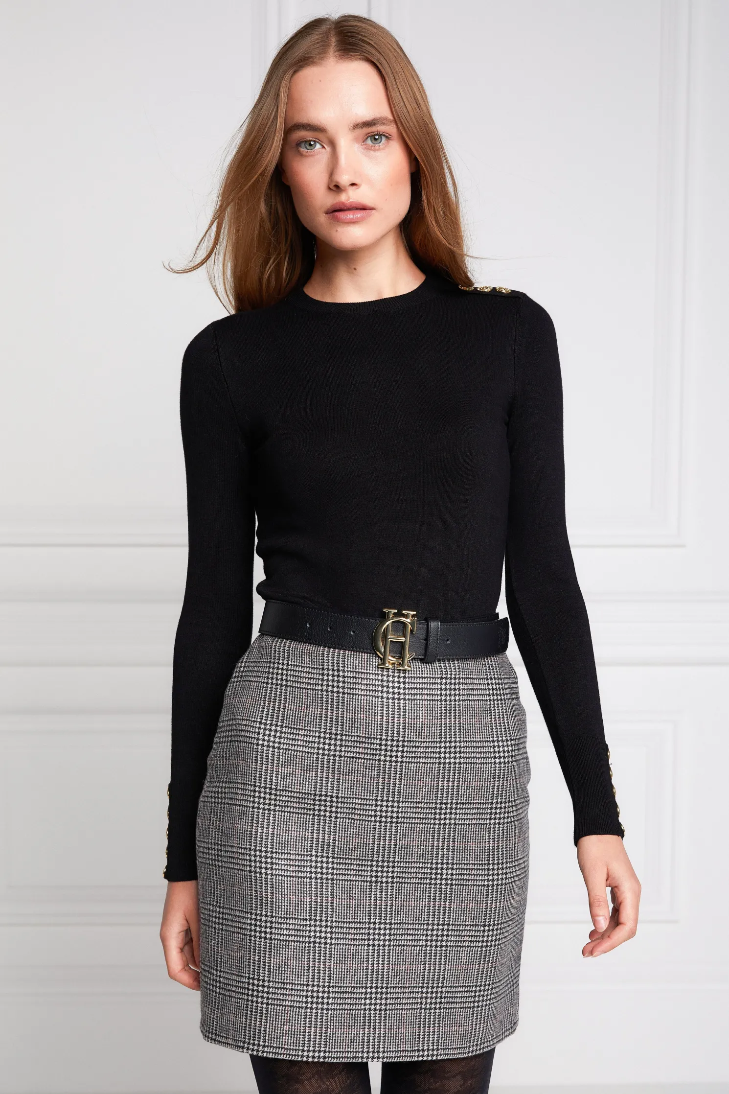 Chelsea Skirt (Prince of Wales Black)