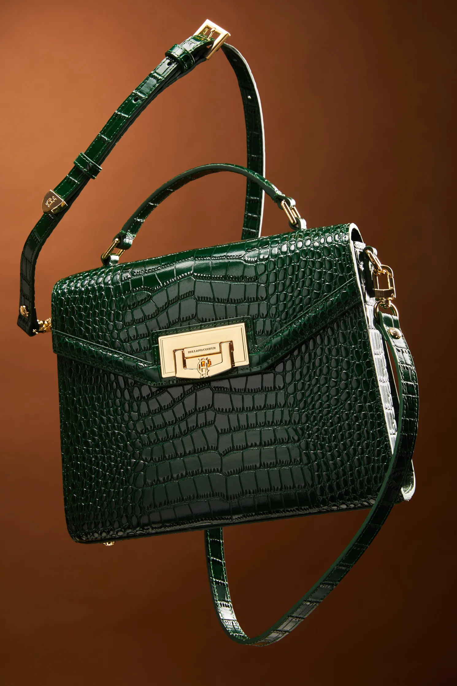 Cheltenham Bag (Emerald Croc)