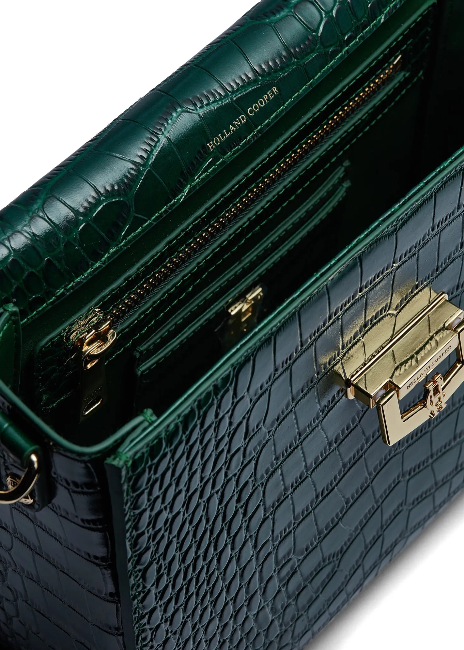 Cheltenham Bag (Emerald Croc)