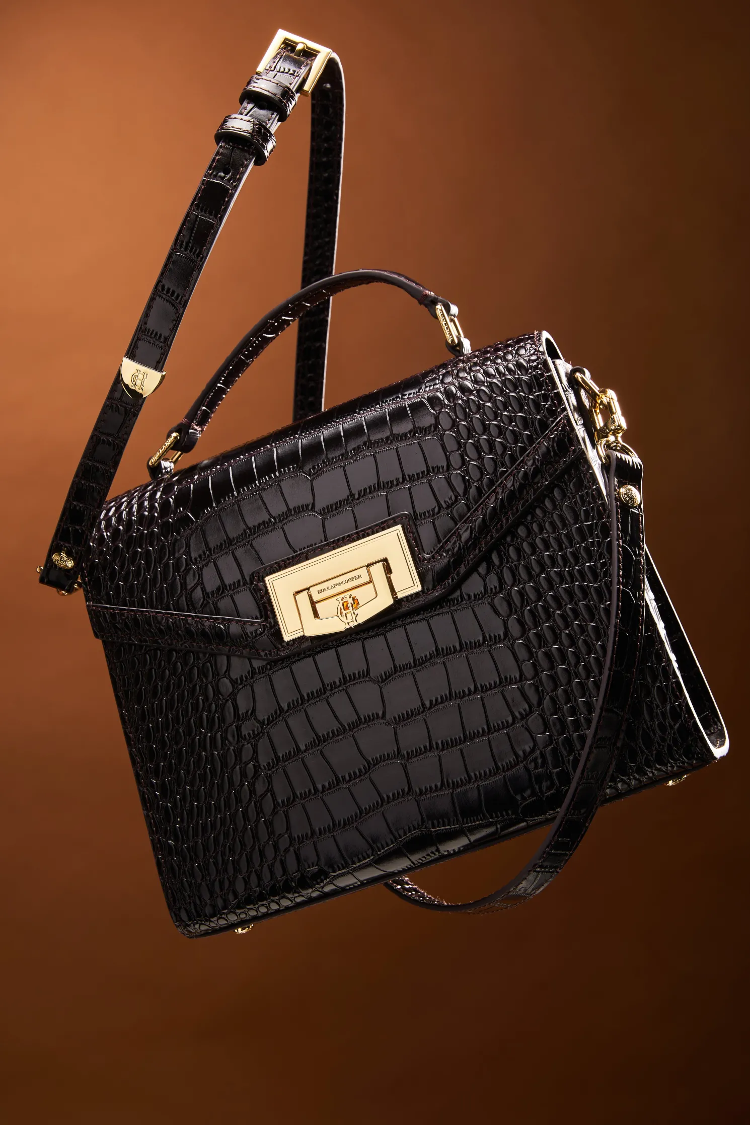 Cheltenham Bag (Rich Chocolate Croc)