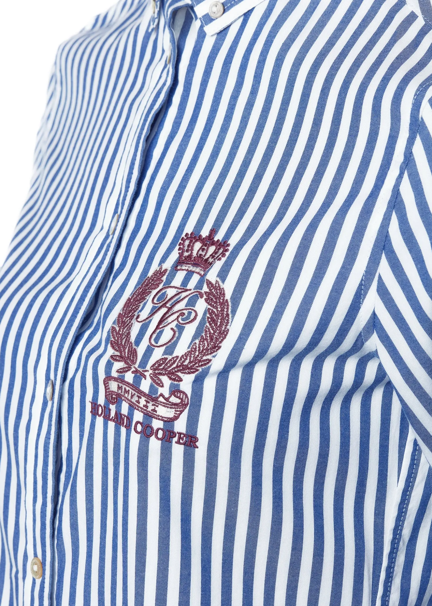 Classic Button Down Shirt (Navy Stripe)