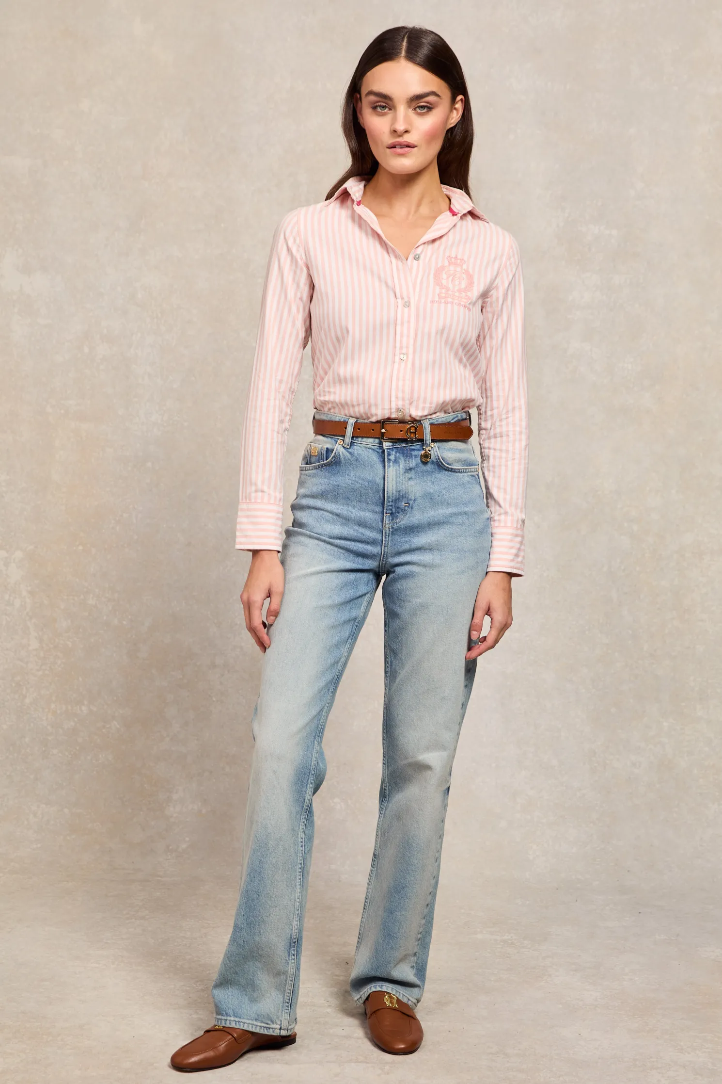 Classic Button Down Shirt (Pink Stripe)