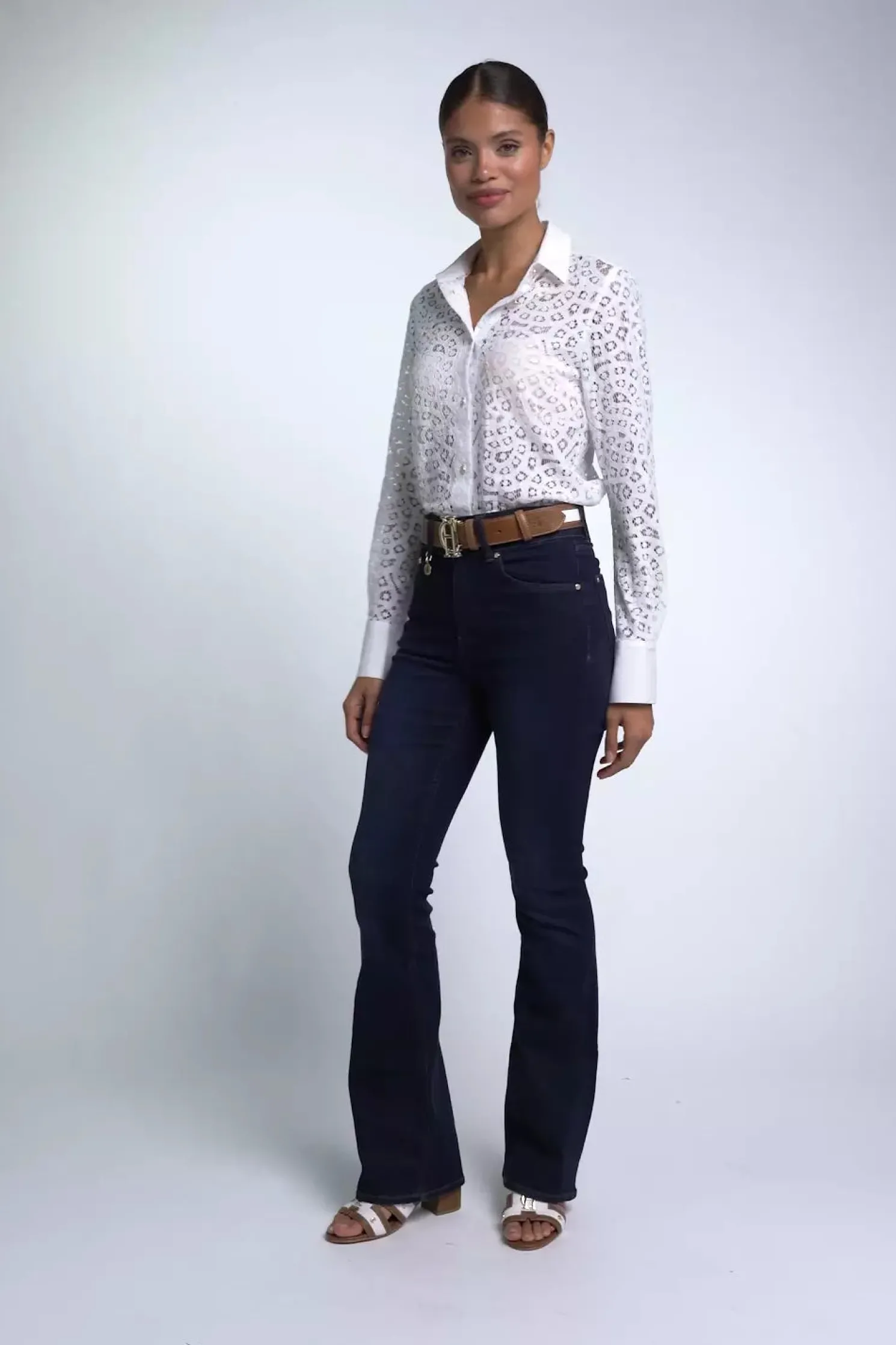 Classic Lace Shirt (White)