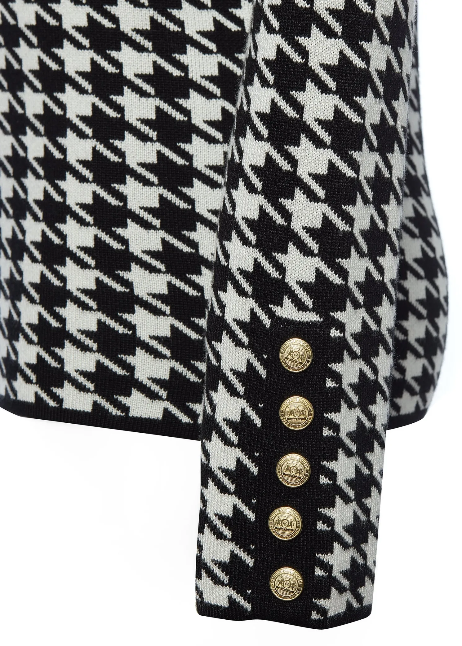 Classic Roll Neck Knit (Houndstooth)