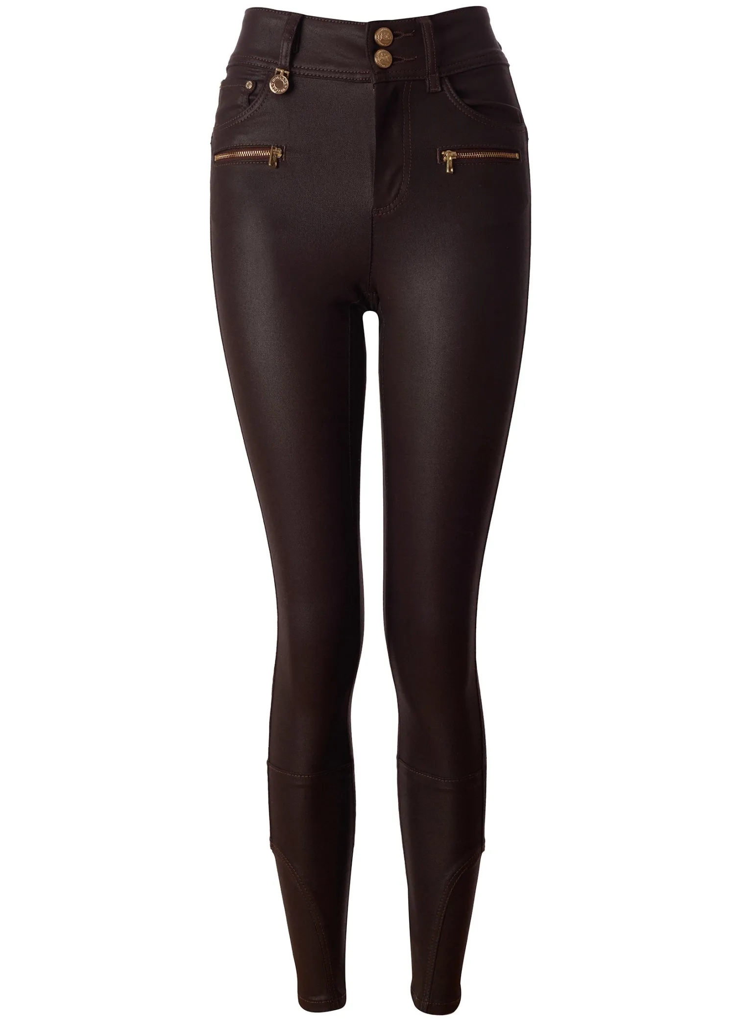 Coated Jodhpur Jean (Chocolate)