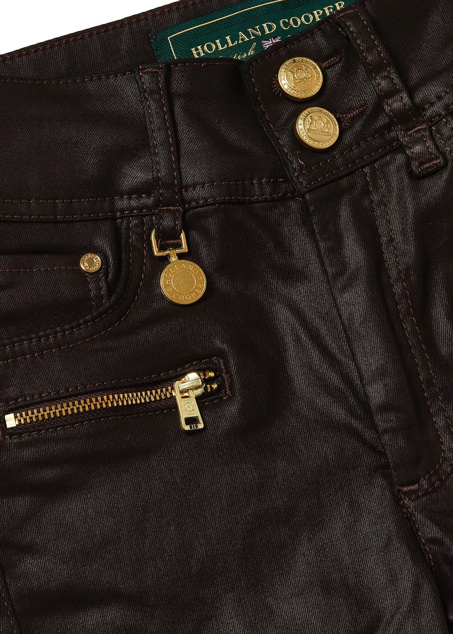 Coated Jodhpur Jean (Chocolate)