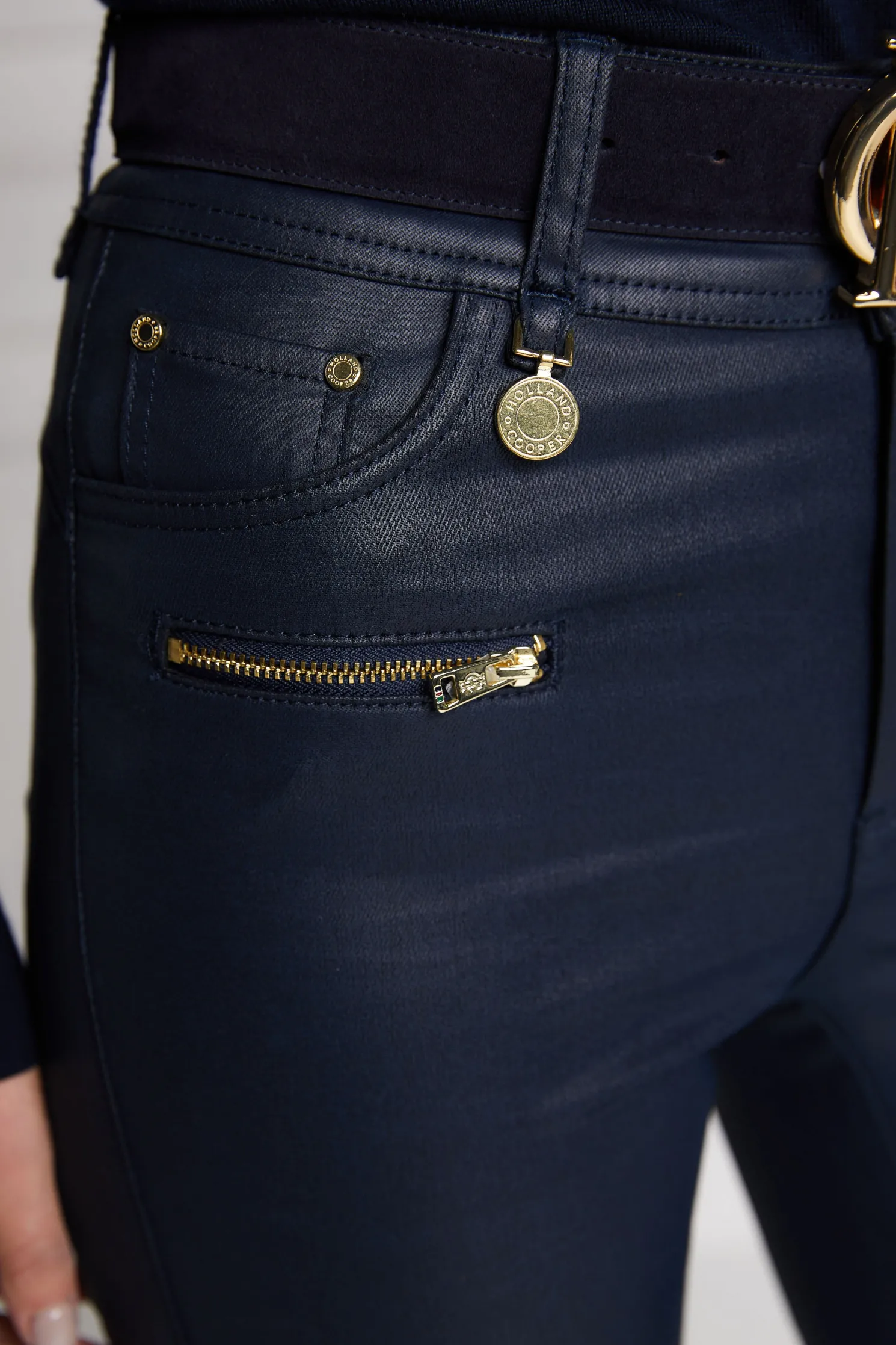 Coated Jodhpur Jean (Navy)