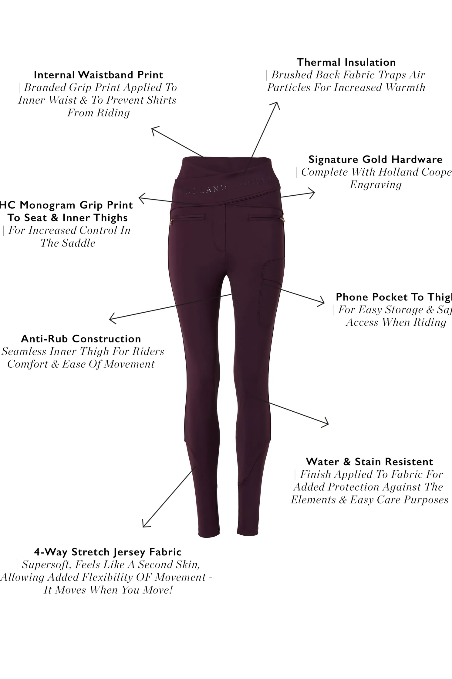 Cooper Training Breeches (Aubergine)