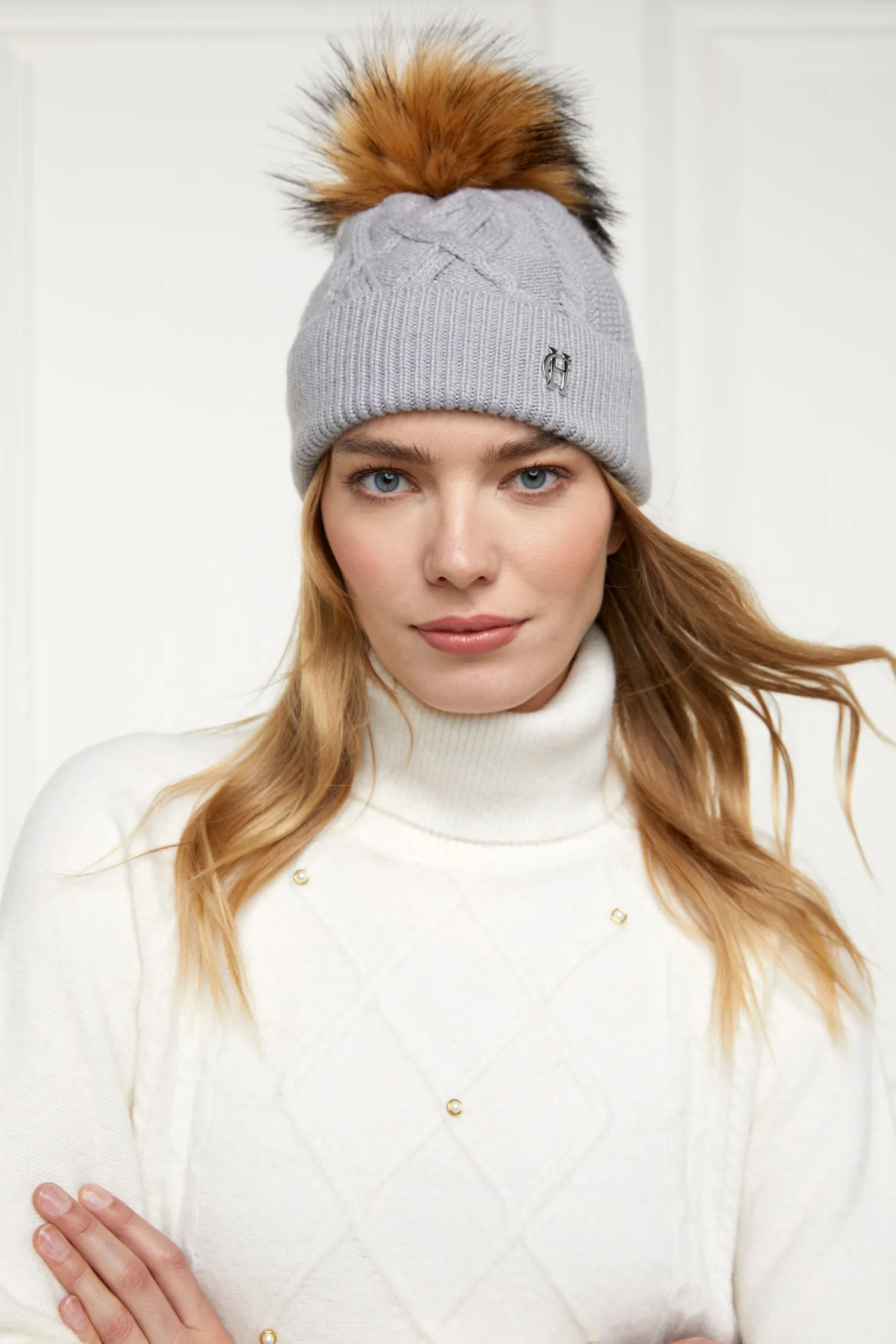 Cortina Bobble Hat (Soft Grey)