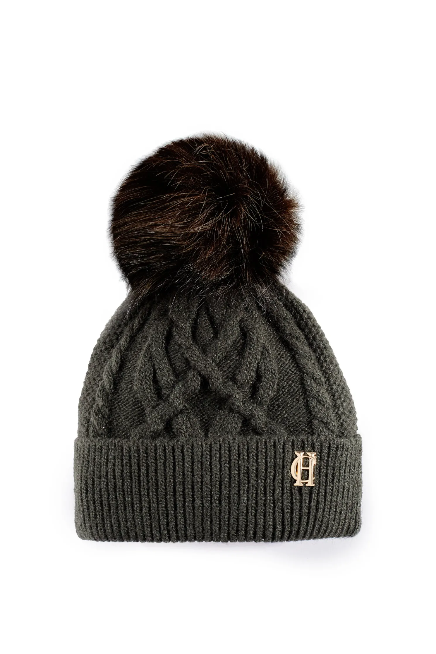 Cortina Bobble Hat (Fern Green Mink)