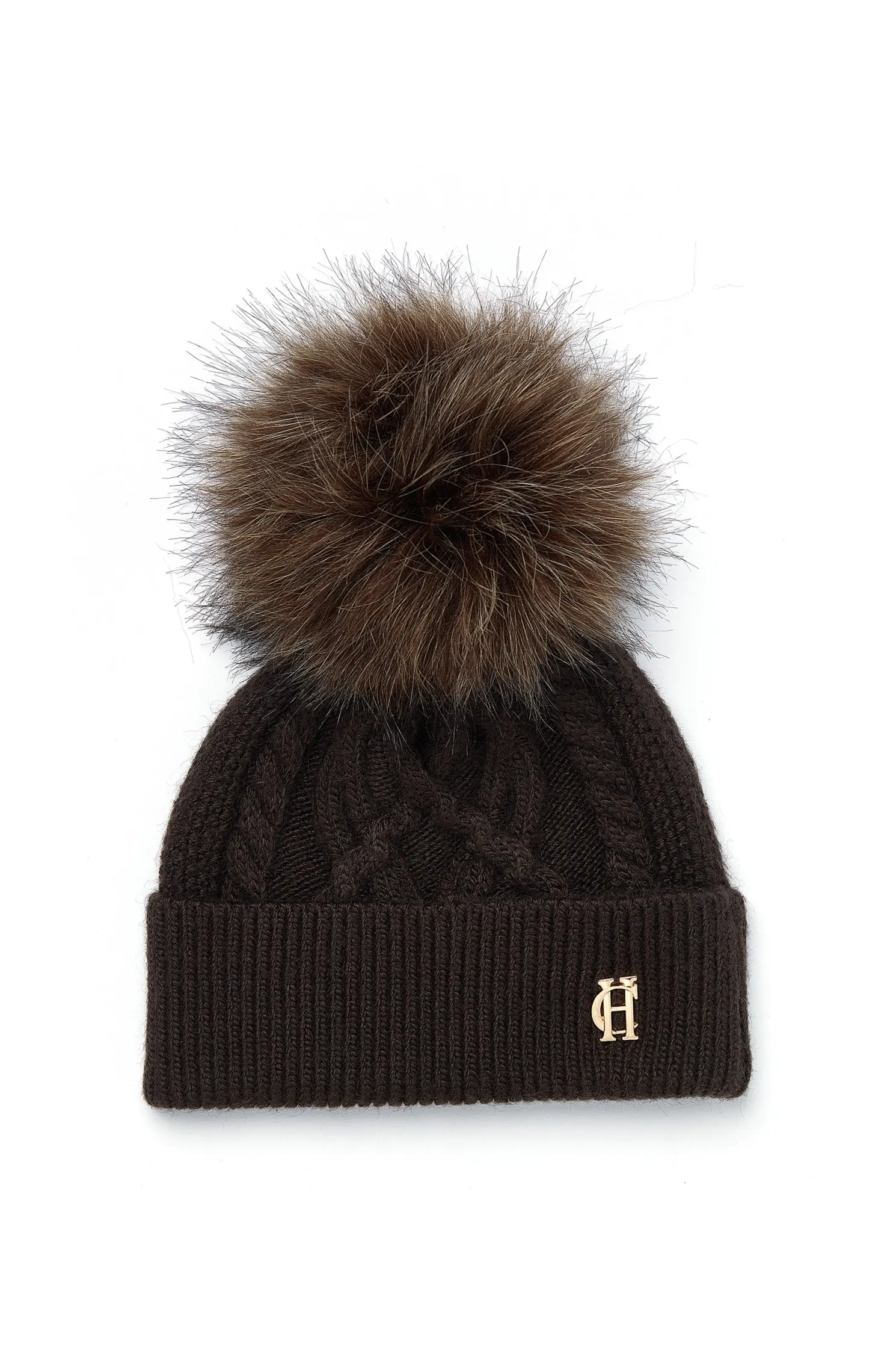 Cortina Bobble Hat (Chocolate Mink)