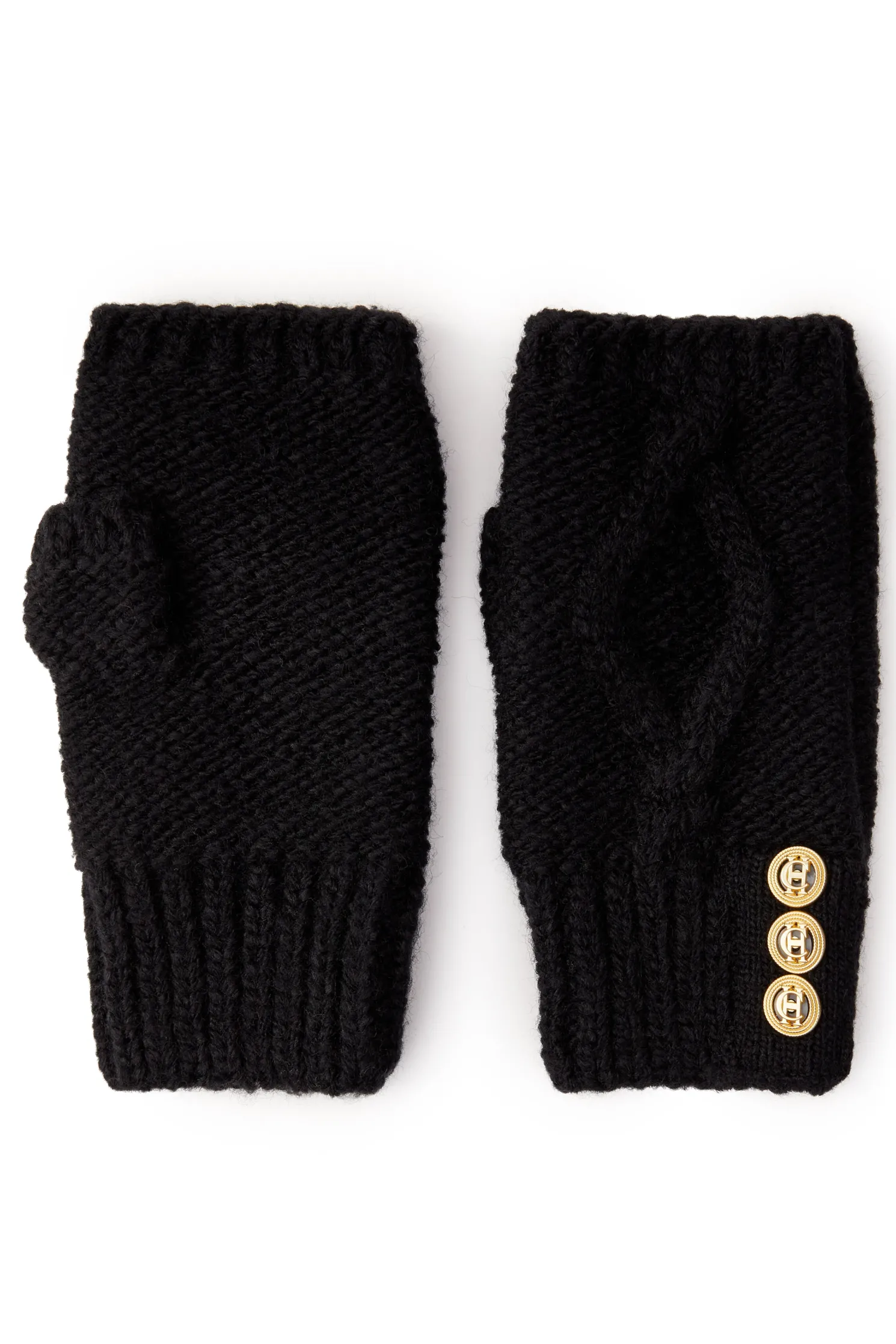 Cortina Fingerless Gloves (Black)