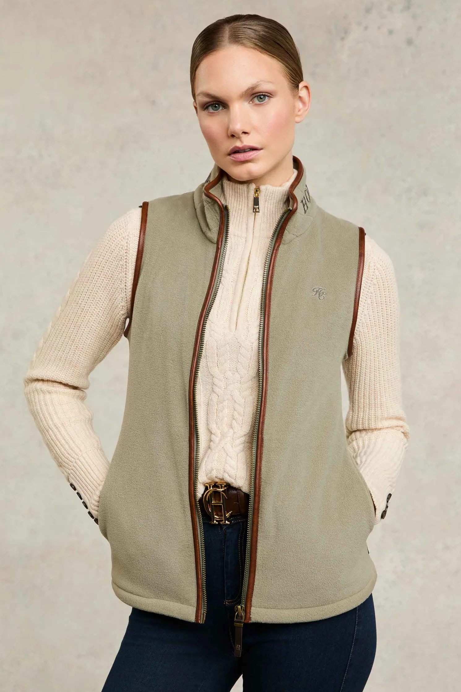 Country Fleece Gilet (Sage)