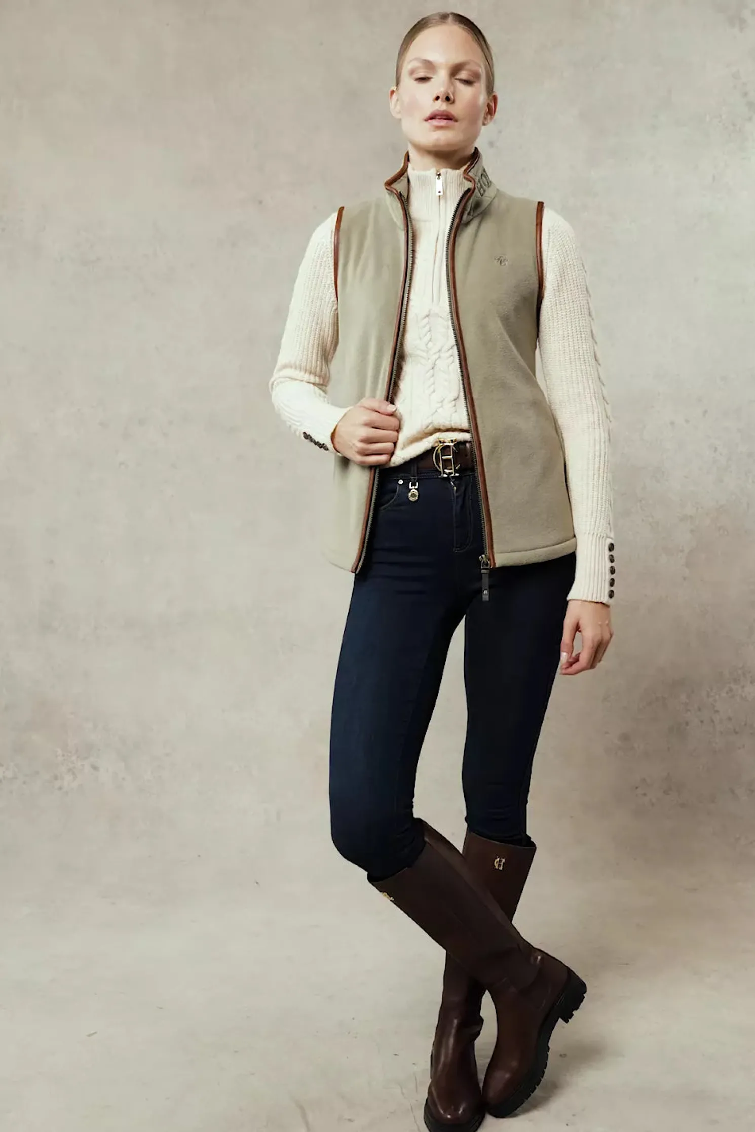 Country Fleece Gilet (Sage)