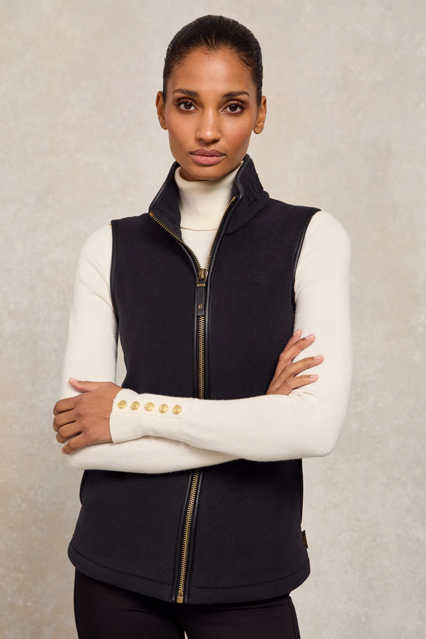 Country Fleece Gilet (Black)