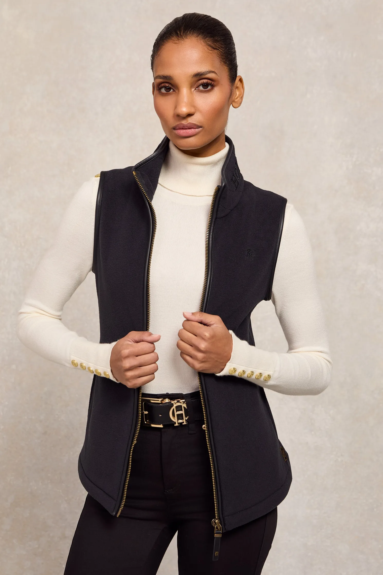 Country Fleece Gilet (Black)