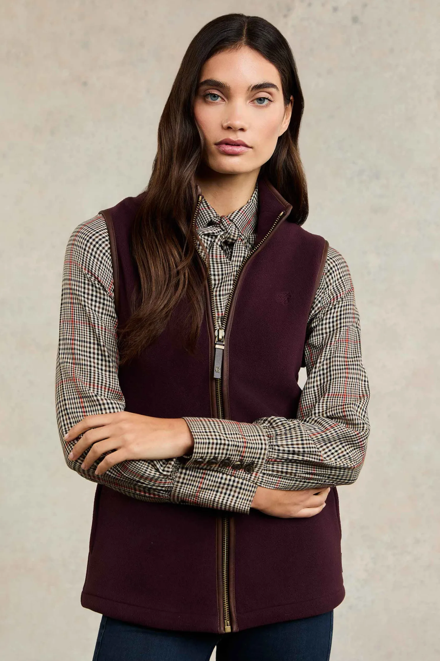 Country Fleece Gilet (Mulberry)